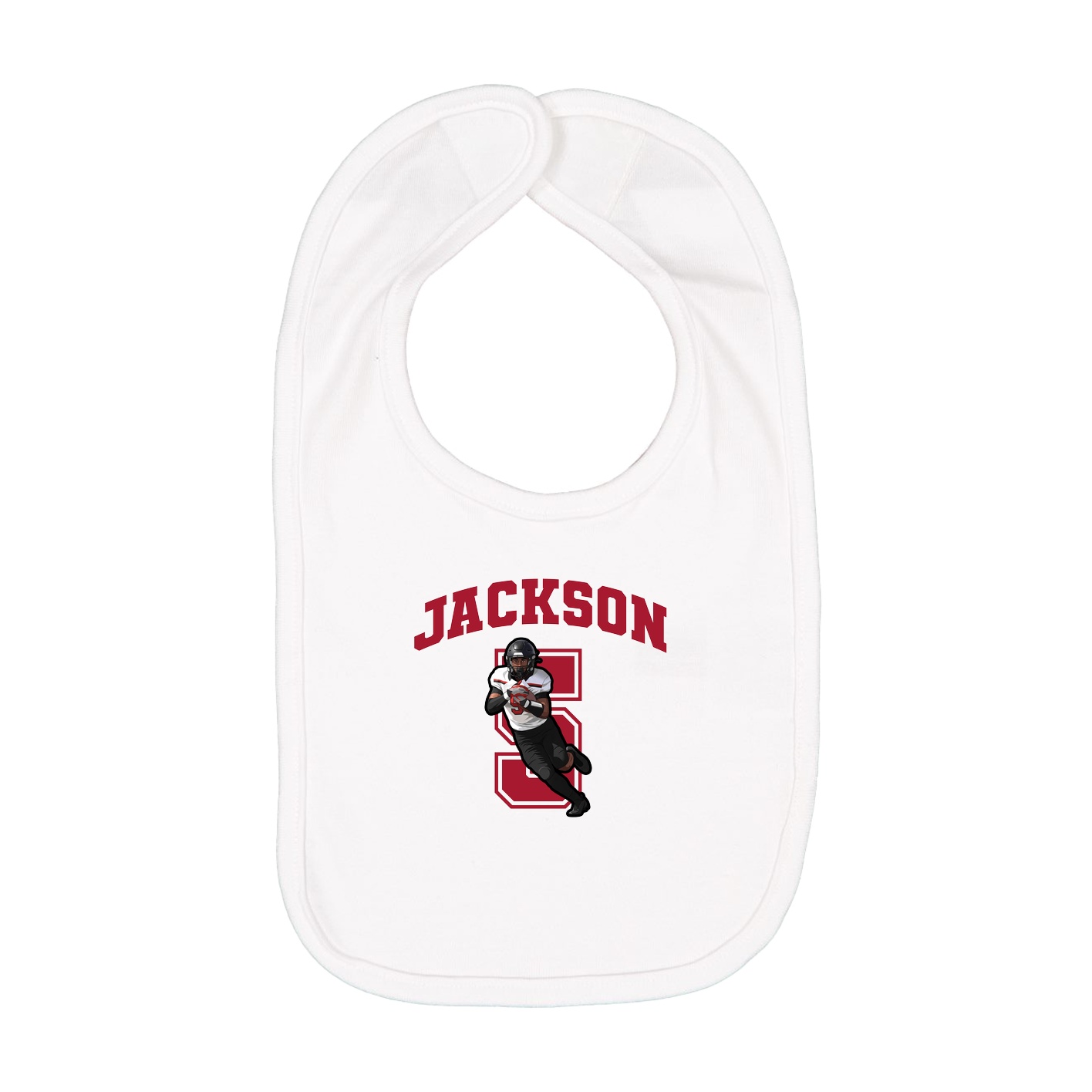 Infant Bib — Number in White