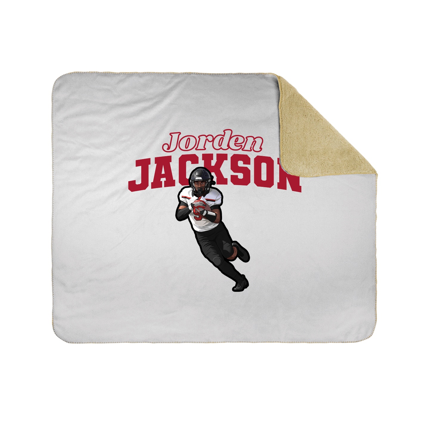 Throw Blanket — Name Arch in White