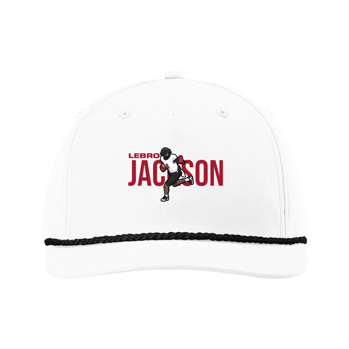 Five-Panel Classic Rope Cap — Player Name in White