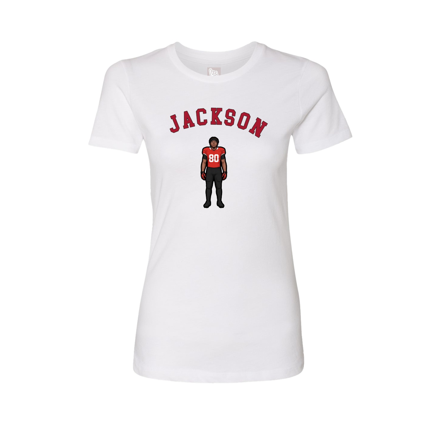 Fitted Women's Tee — Shirsey Arch in White