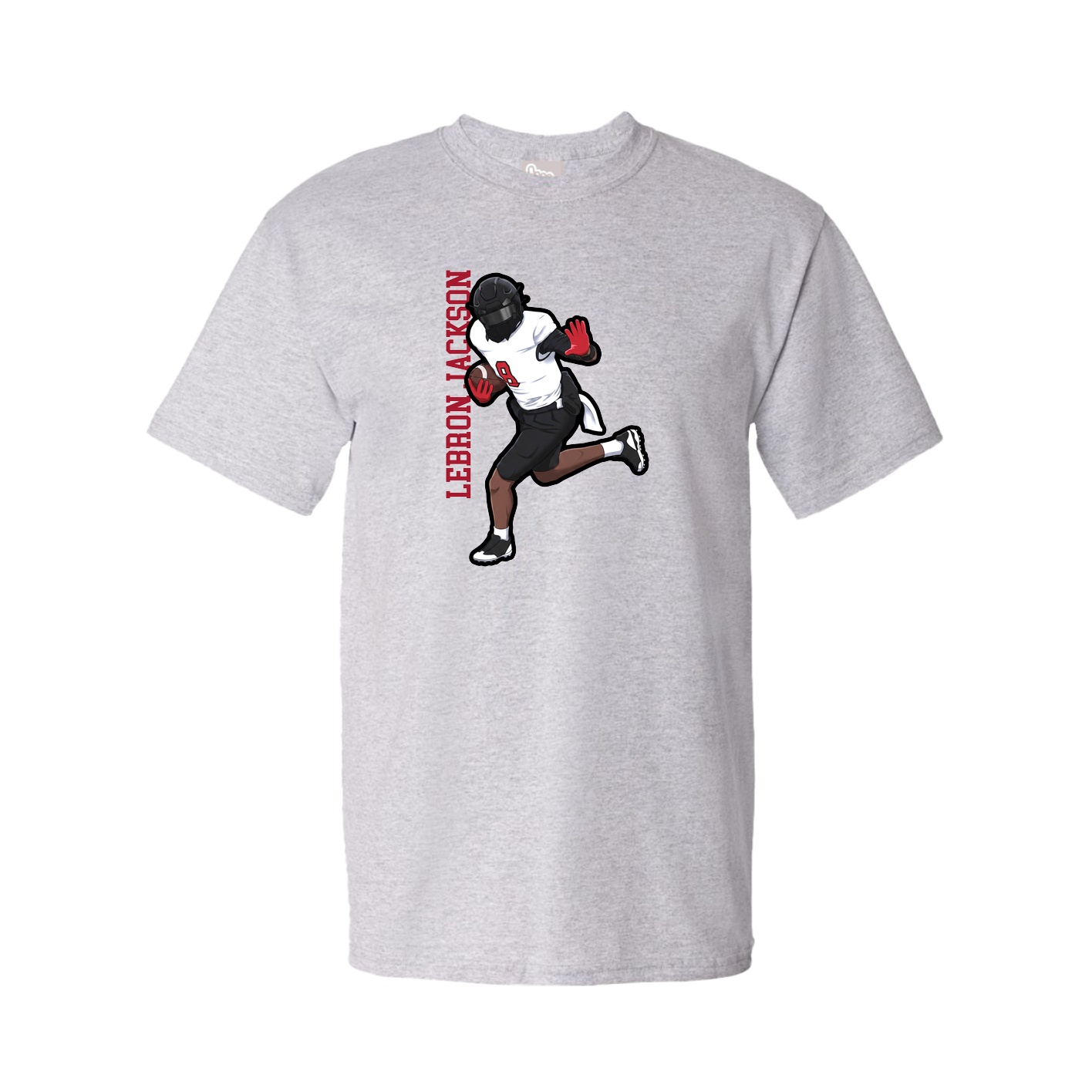 Tee — Name Vertical in Grey