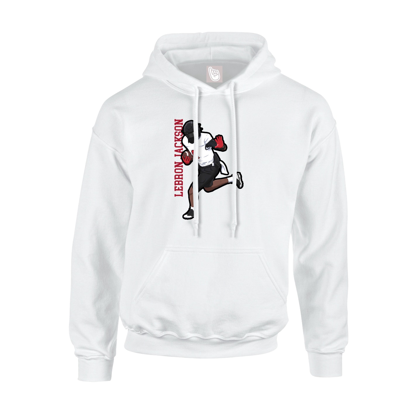 Hoodie — Name Vertical in White