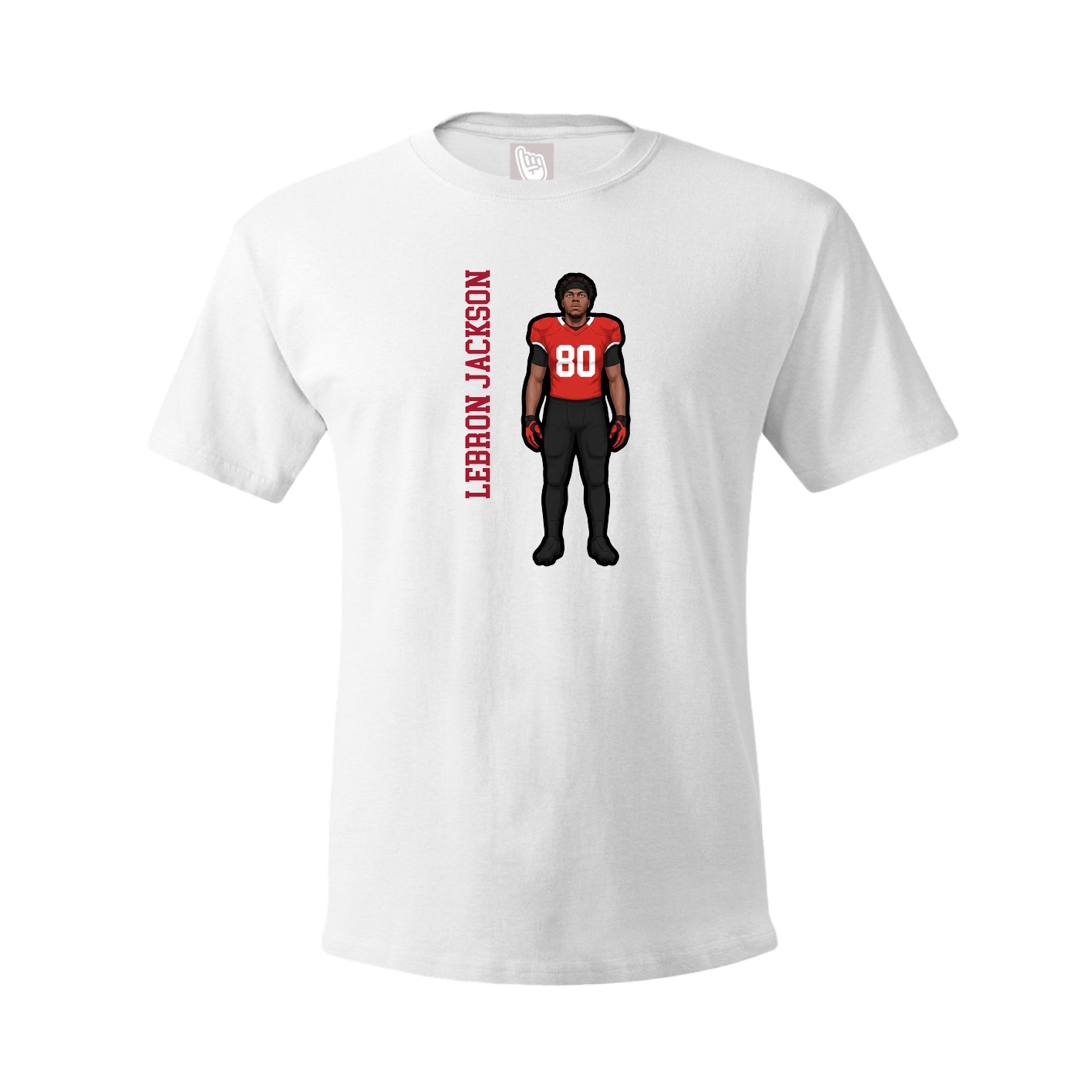 Tee — Name Vertical in White