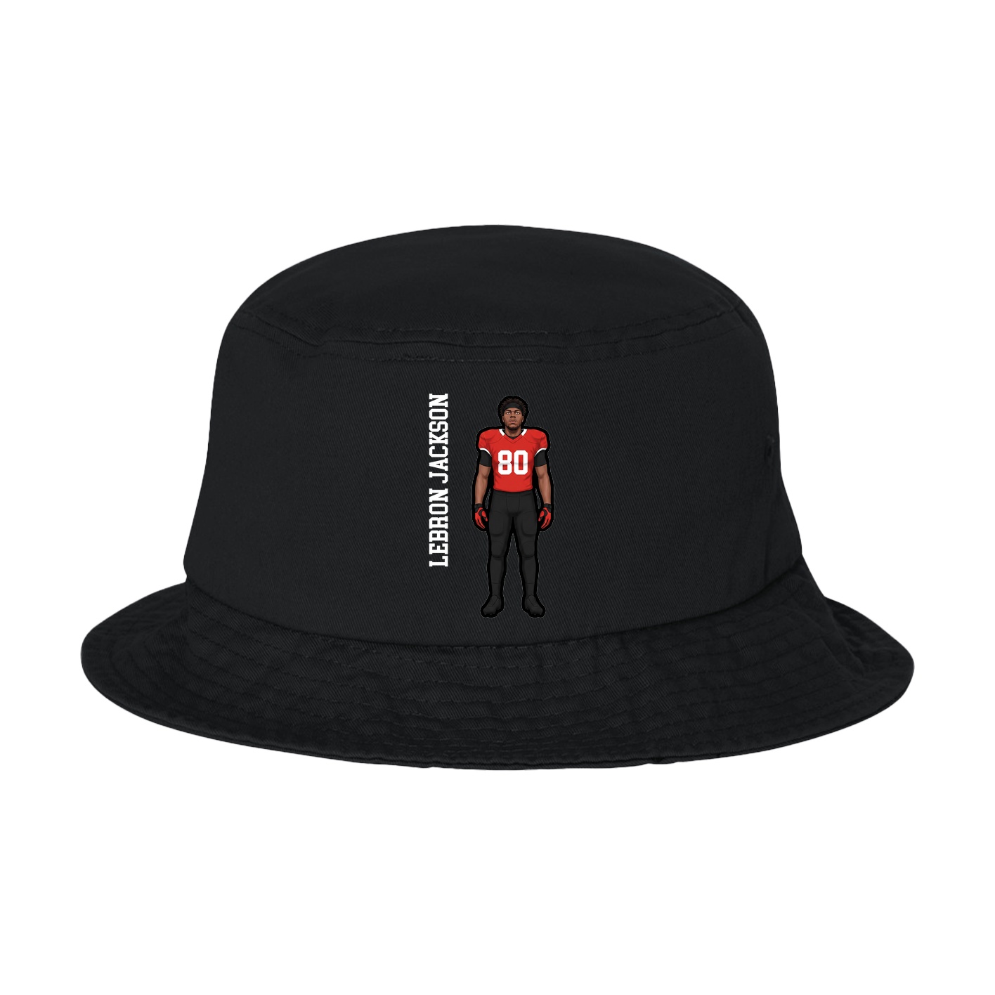 Bucket Cap — Name Vertical in Black