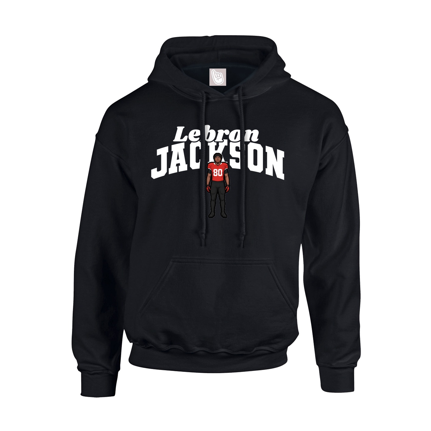Youth Hoodie — Signature Arch in Black