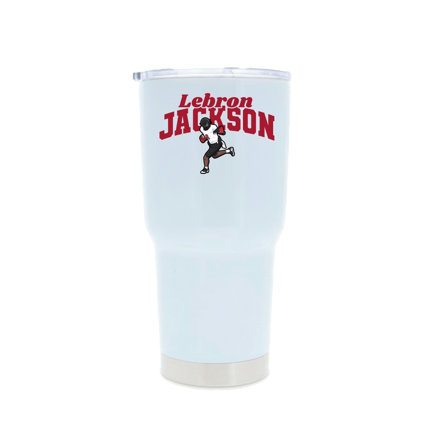 30oz Stainless Steel Tumbler — Signature Arch in White