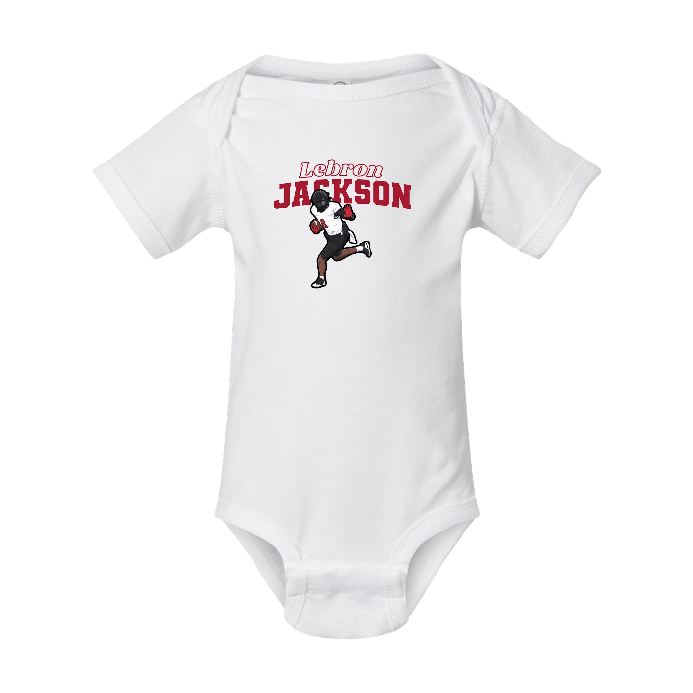 Baby Onesie — Name Arch in White