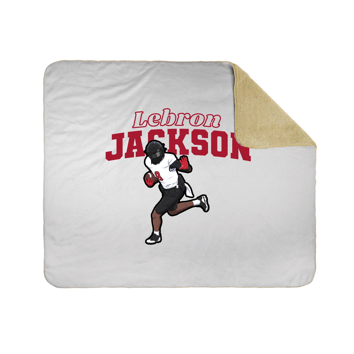 Throw Blanket — Name Arch in White
