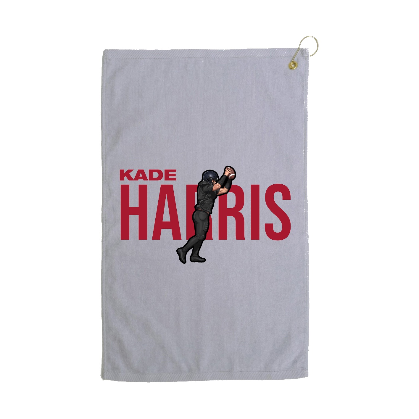 Golf Towel — Player Name in Grey