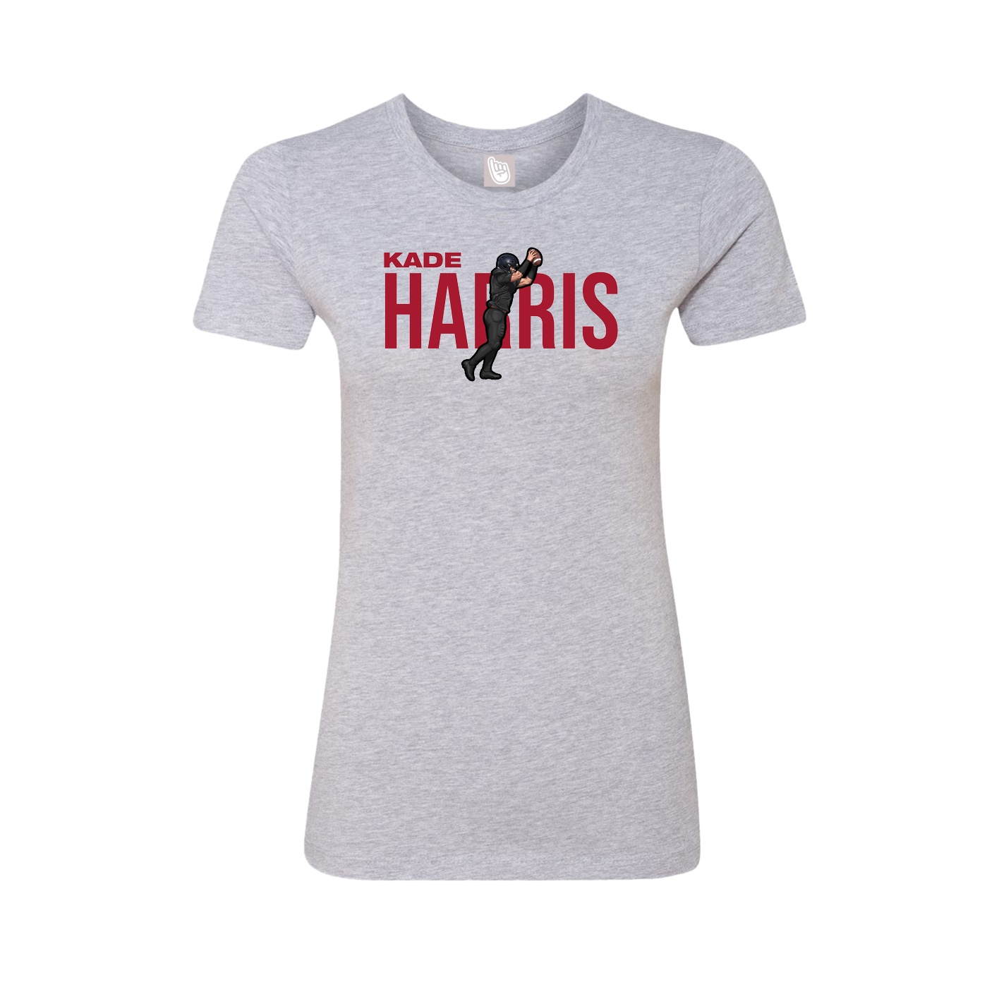 Fitted Women's Tee — Player Name in Grey
