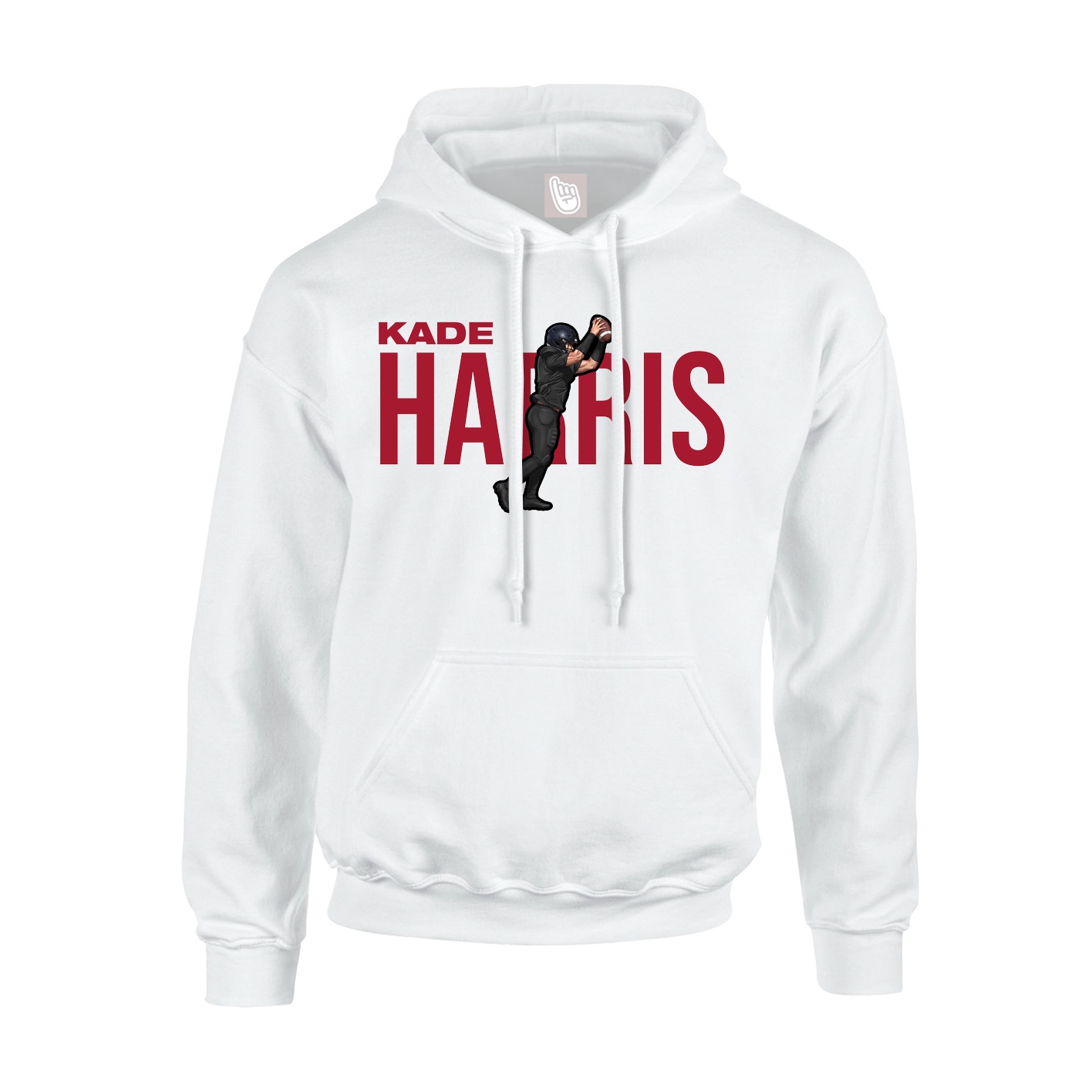 Youth Hoodie — Player Name in White