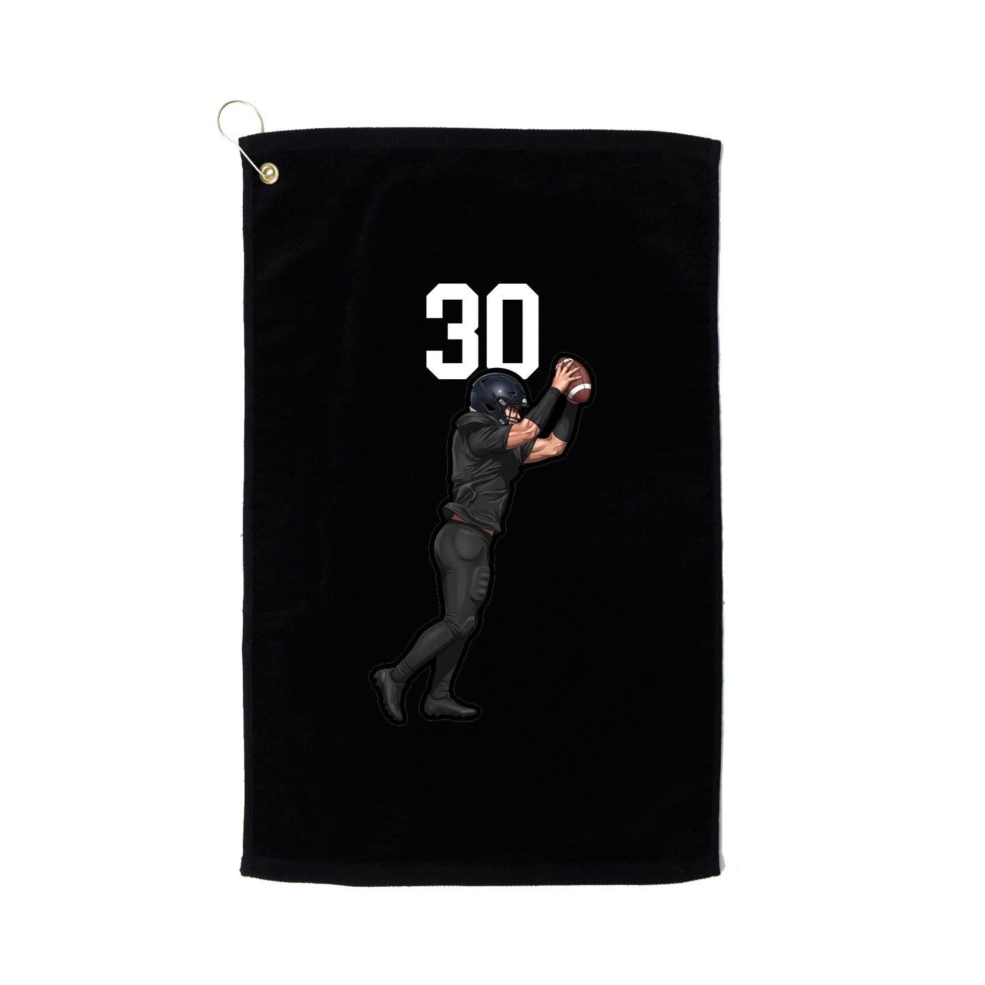 Golf Towel — Number Top in Black