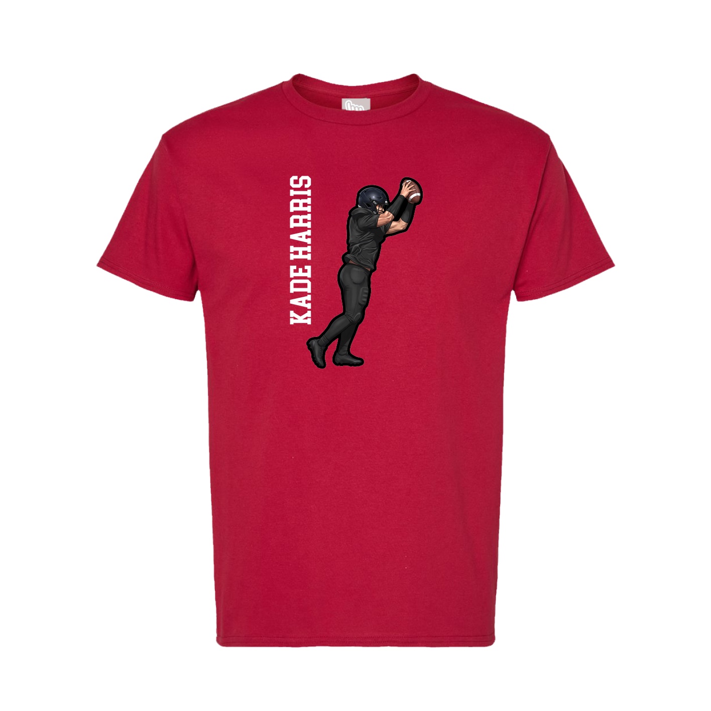 Tee — Name Vertical in Crimson