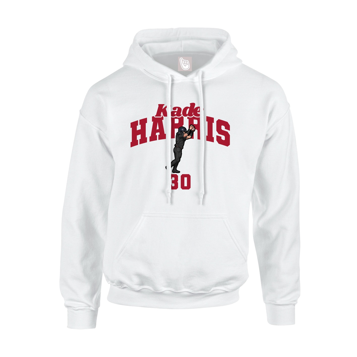 Youth Hoodie — Signature Arch in White