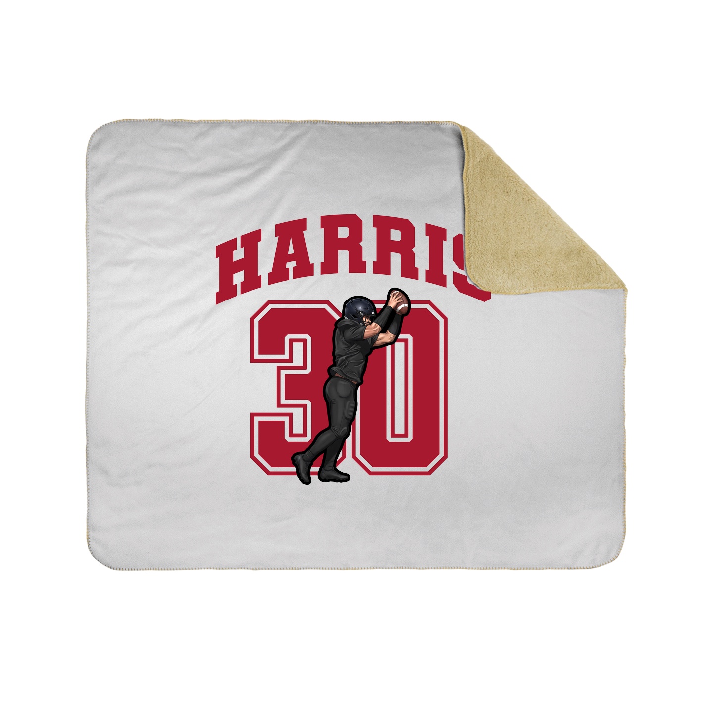 Throw Blanket — Number in White