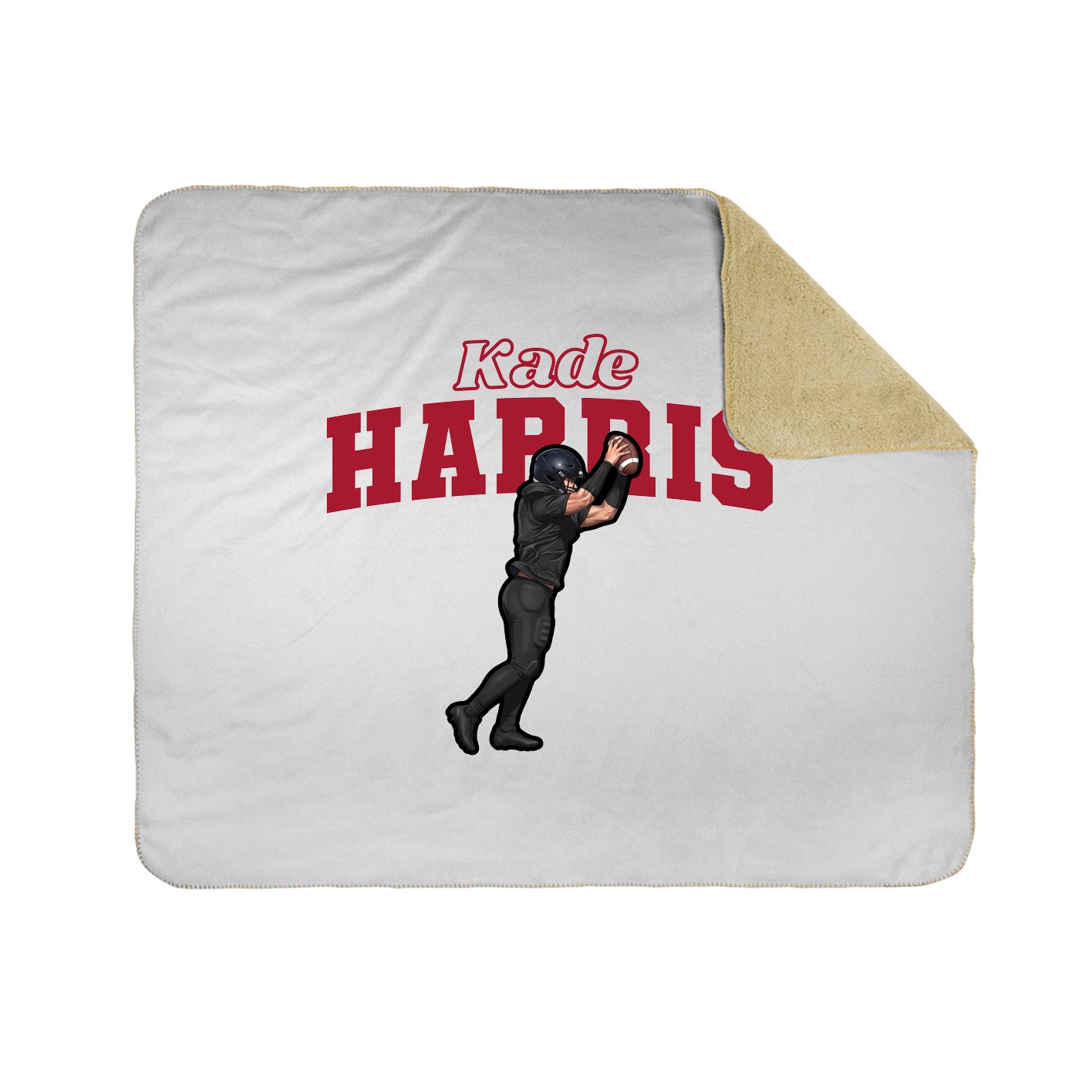 Throw Blanket — Name Arch in White