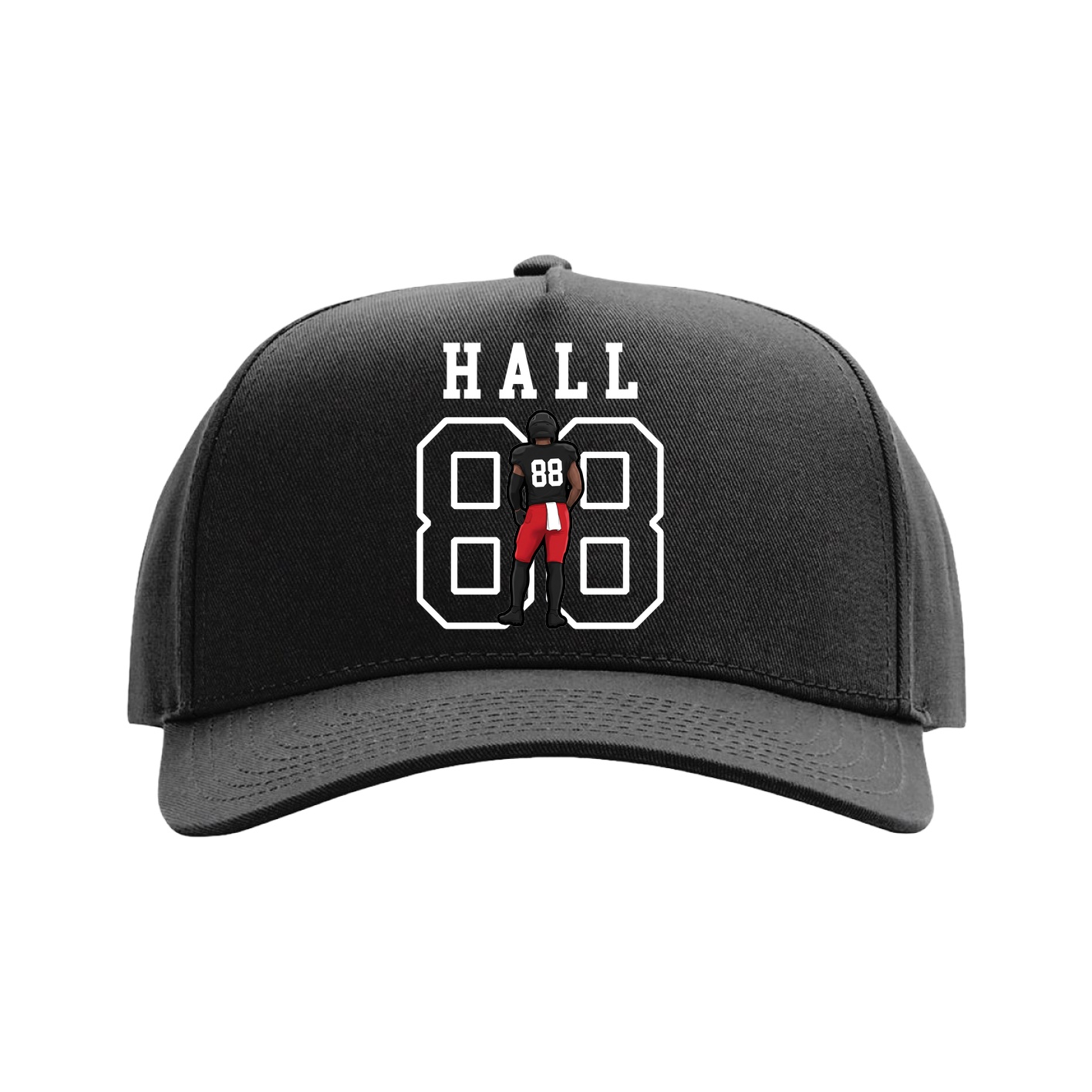 Full Fabric Five-Panel Champ Cap — Shirsey in Black