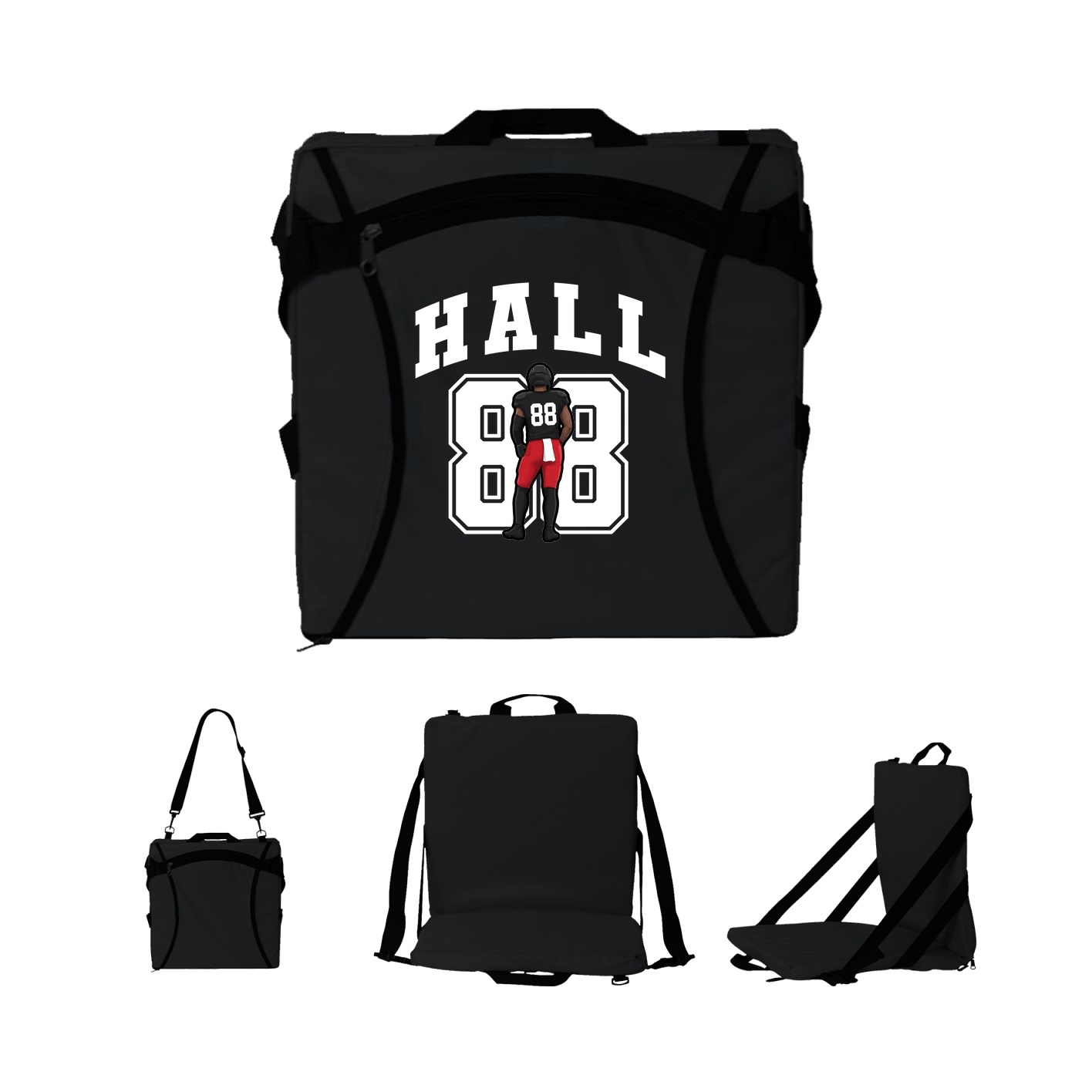 Folding Stadium Seat — Number in Black