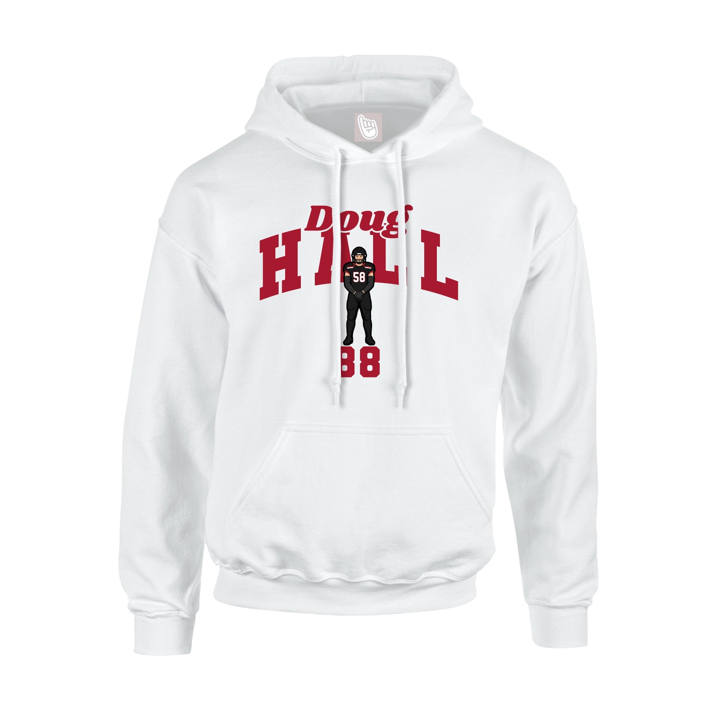 Hoodie — Signature Arch in White