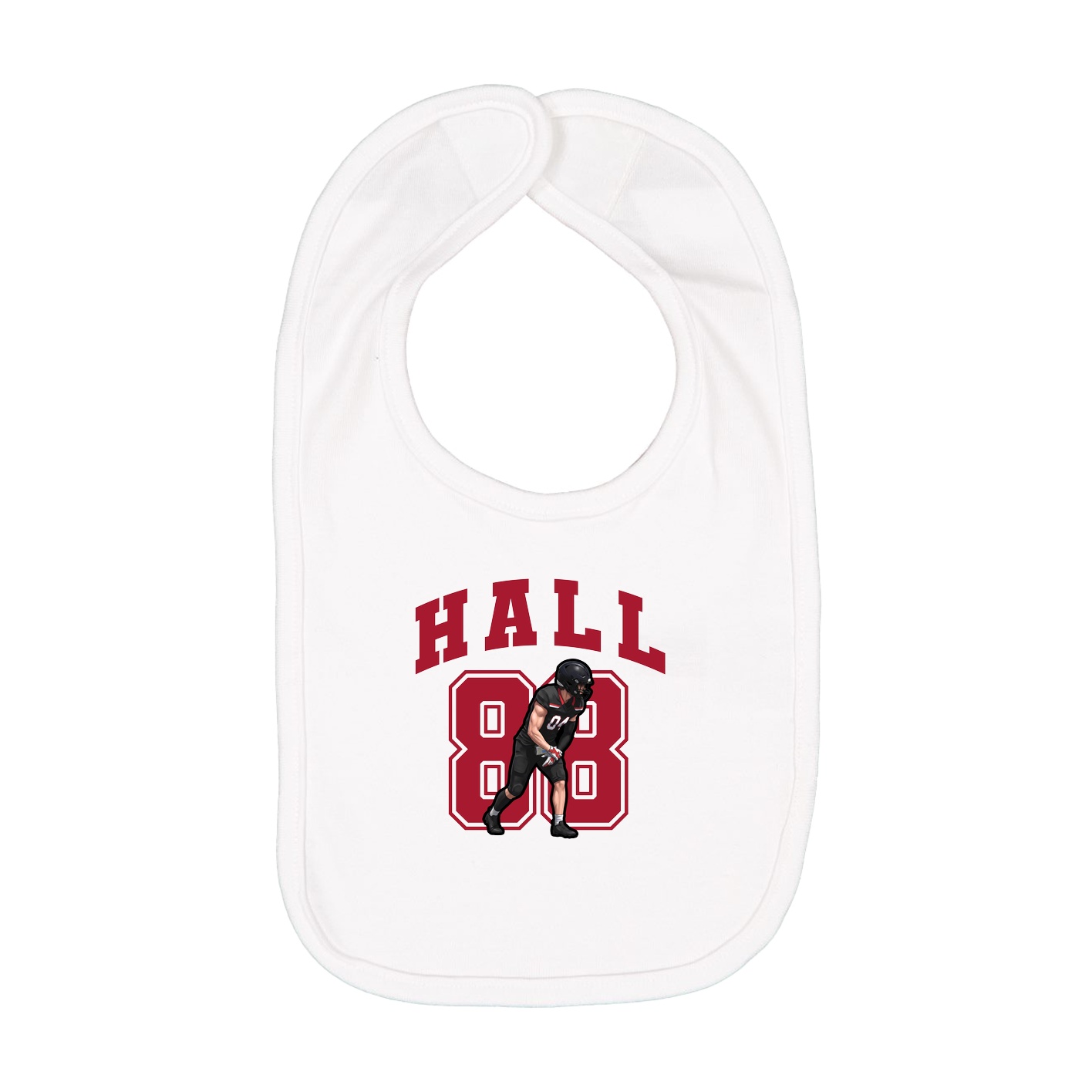 Infant Bib — Number in White