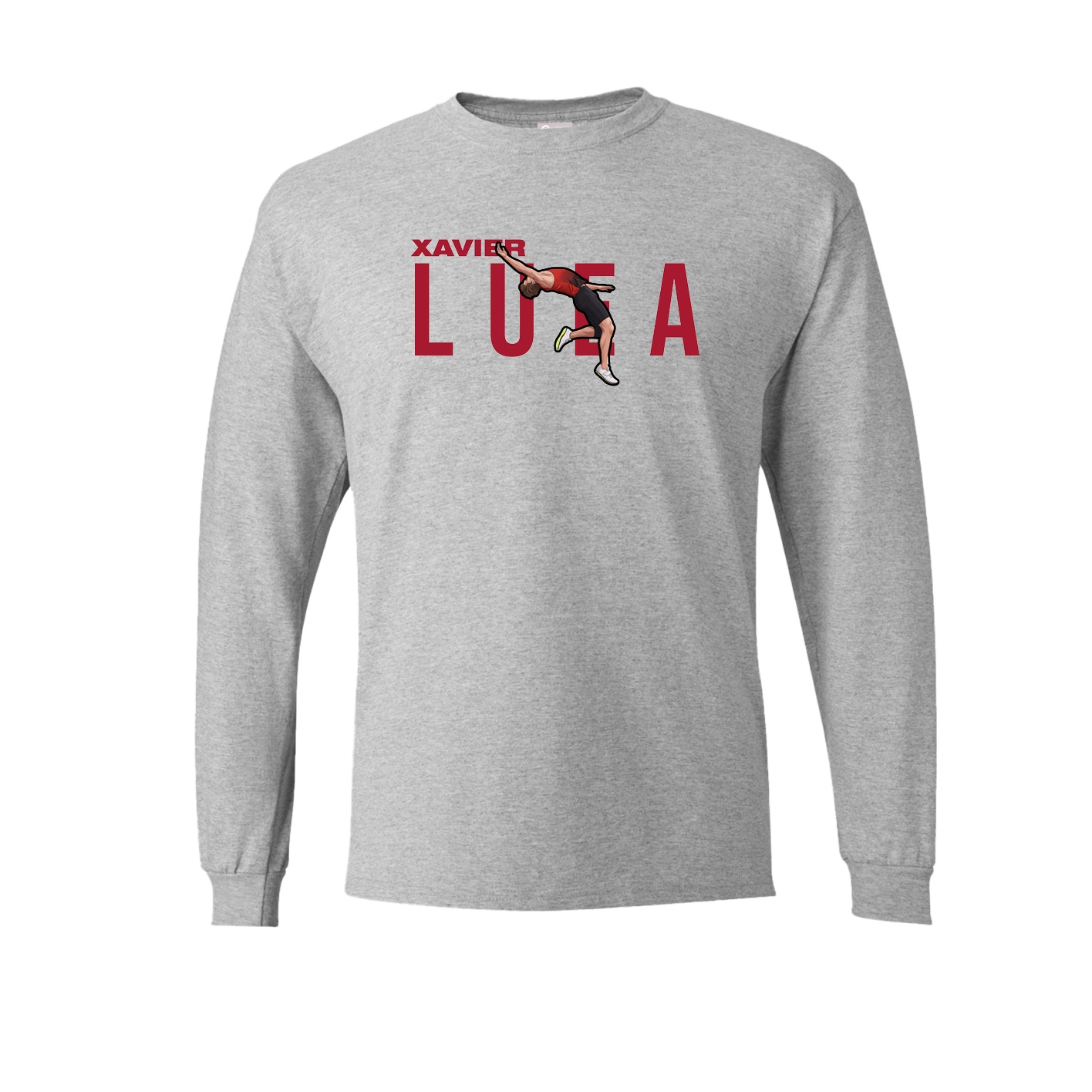 Long Sleeve Tee — Player Name in Grey
