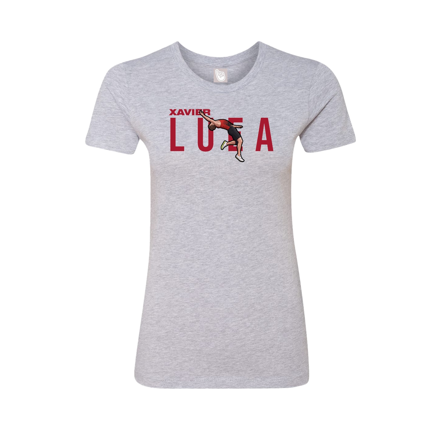 Fitted Women's Tee — Player Name in Grey