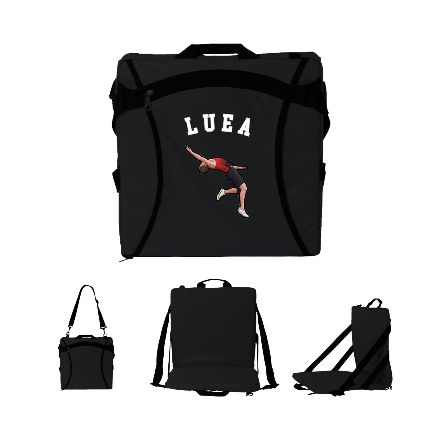 Folding Stadium Seat — Shirsey Arch in Black