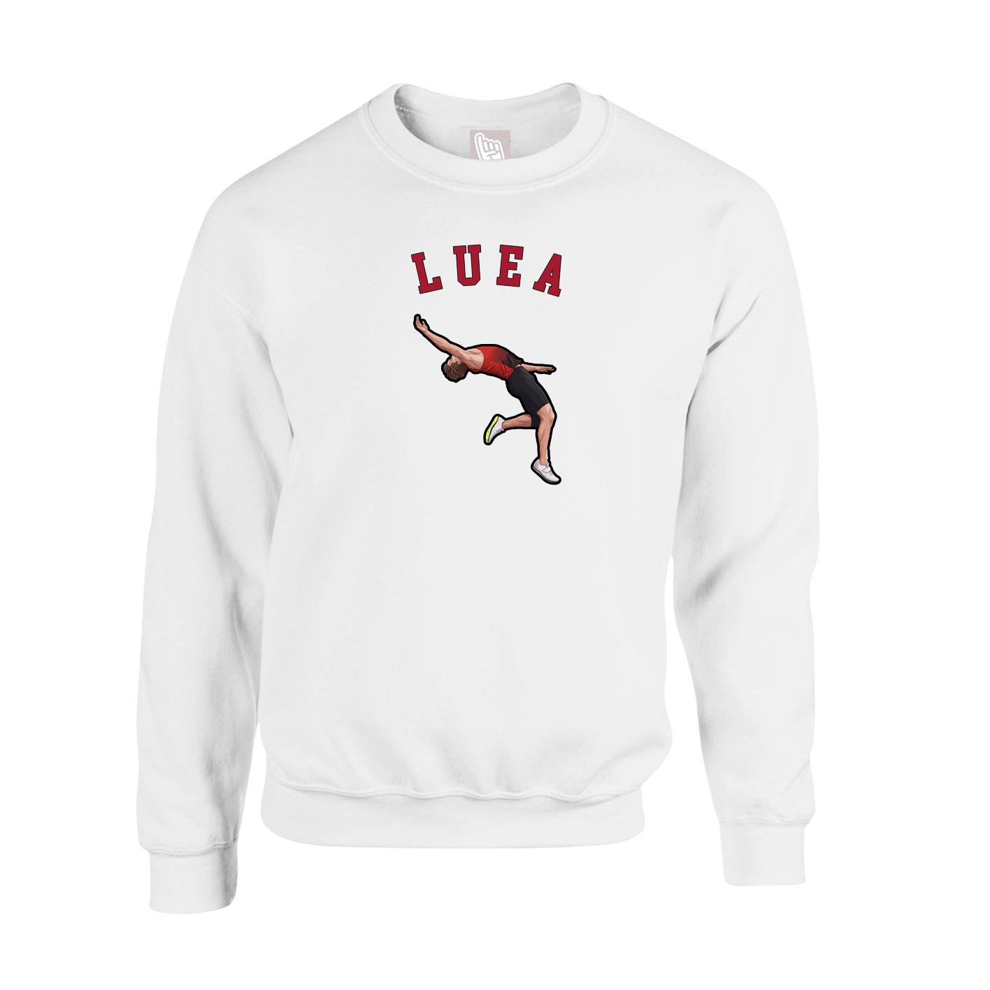 Fleece Crew — Shirsey Arch in White