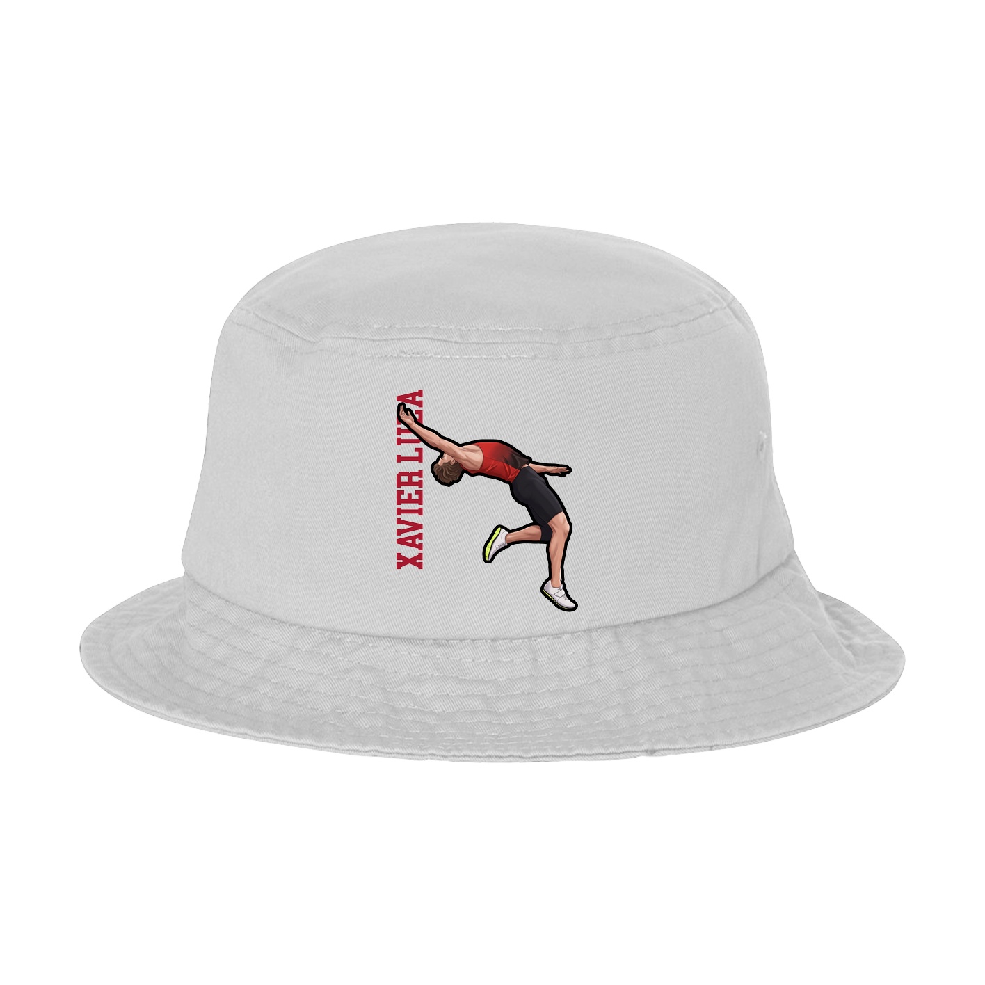 Bucket Cap — Name Vertical in White
