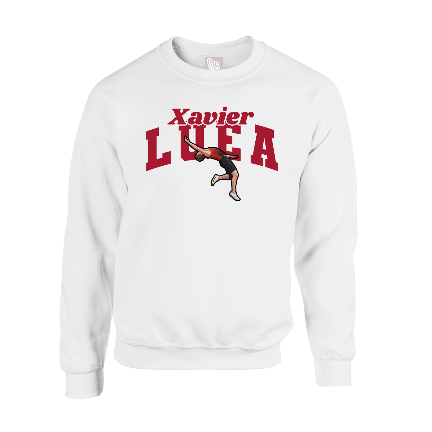 Fleece Crew — Signature Arch in White