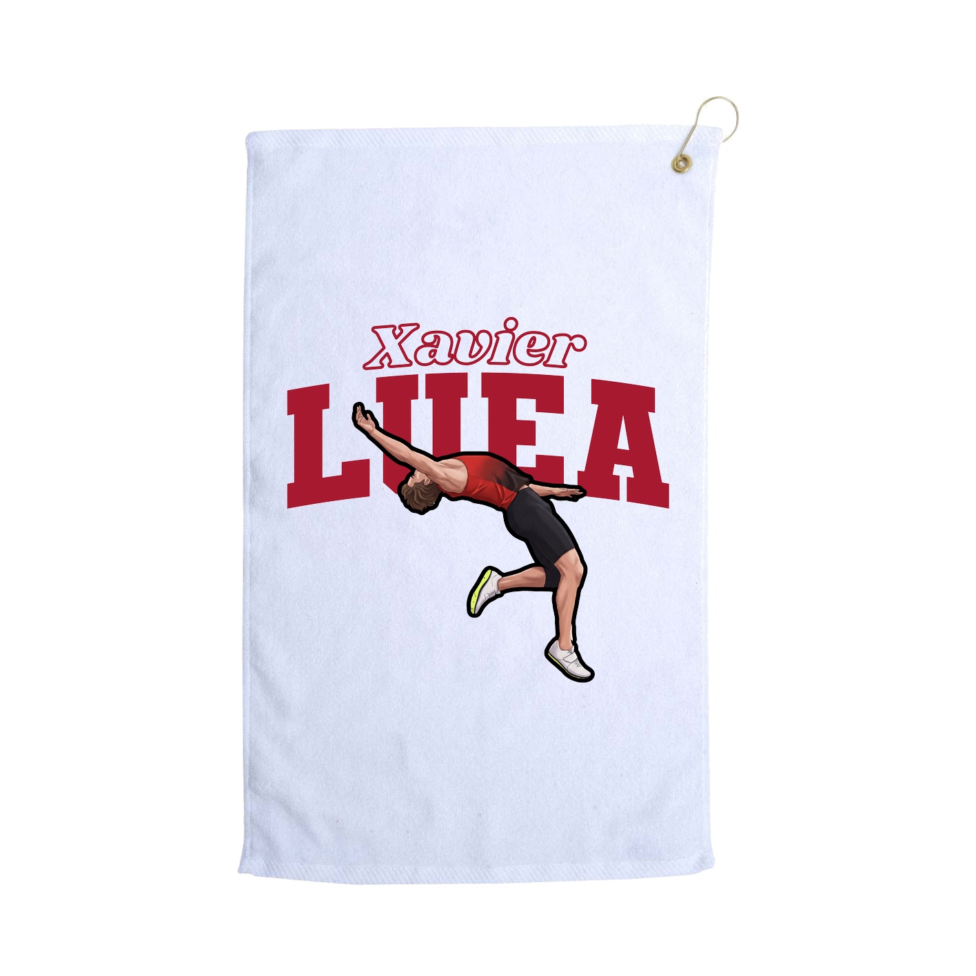 Golf Towel — Name Arch in White