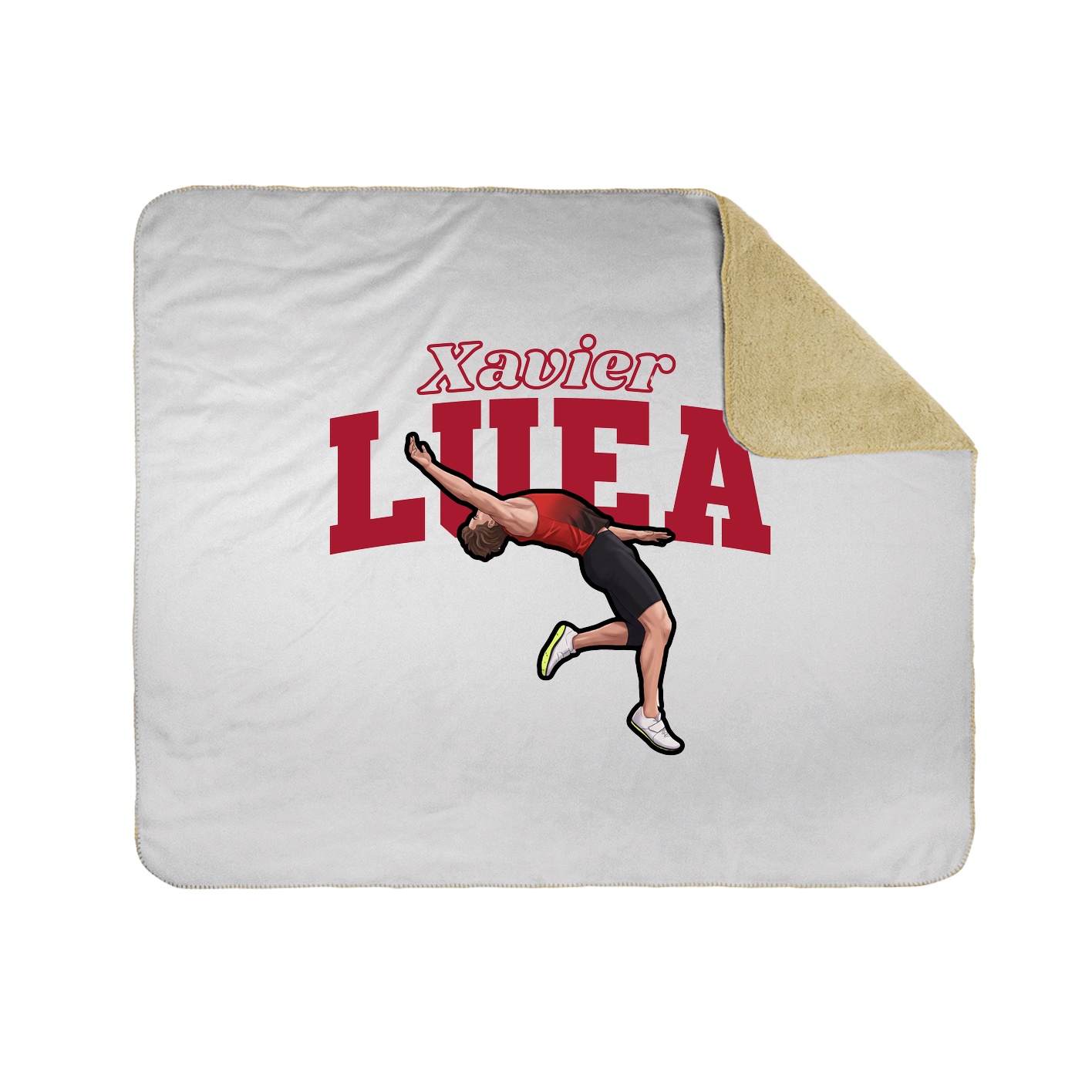 Throw Blanket — Name Arch in White