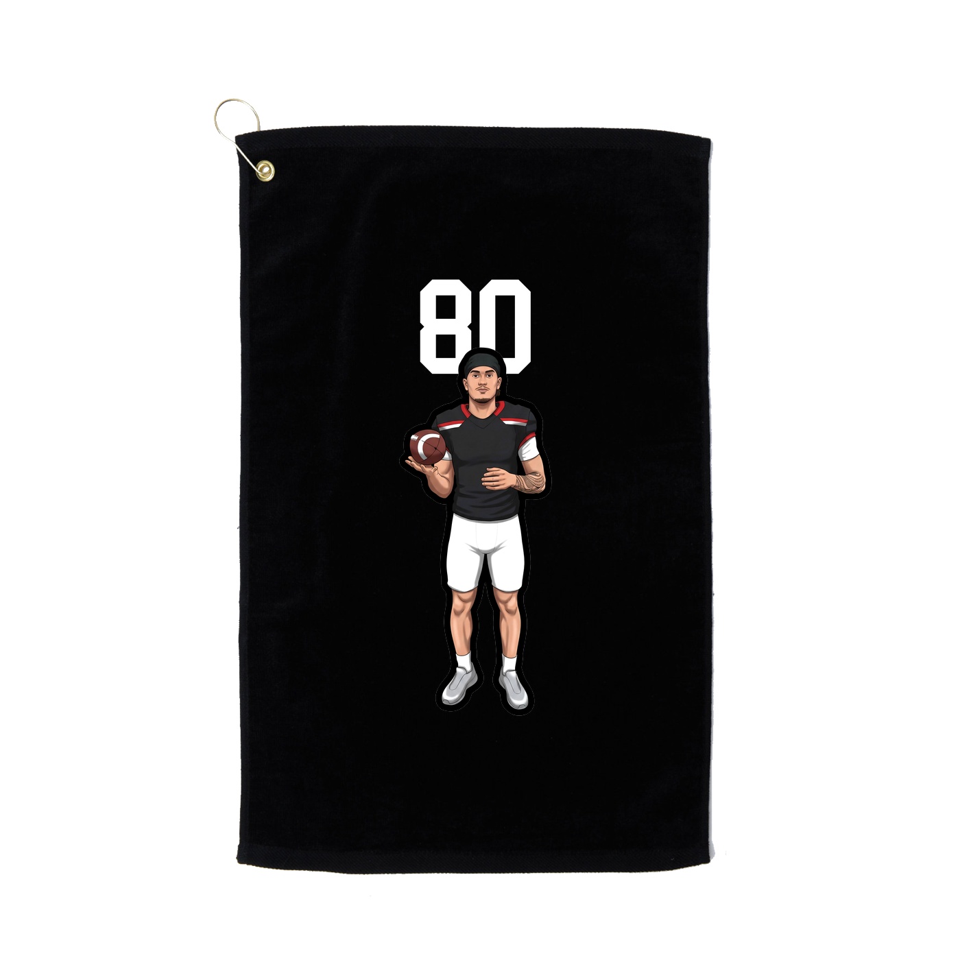 Golf Towel — Number Top in Black
