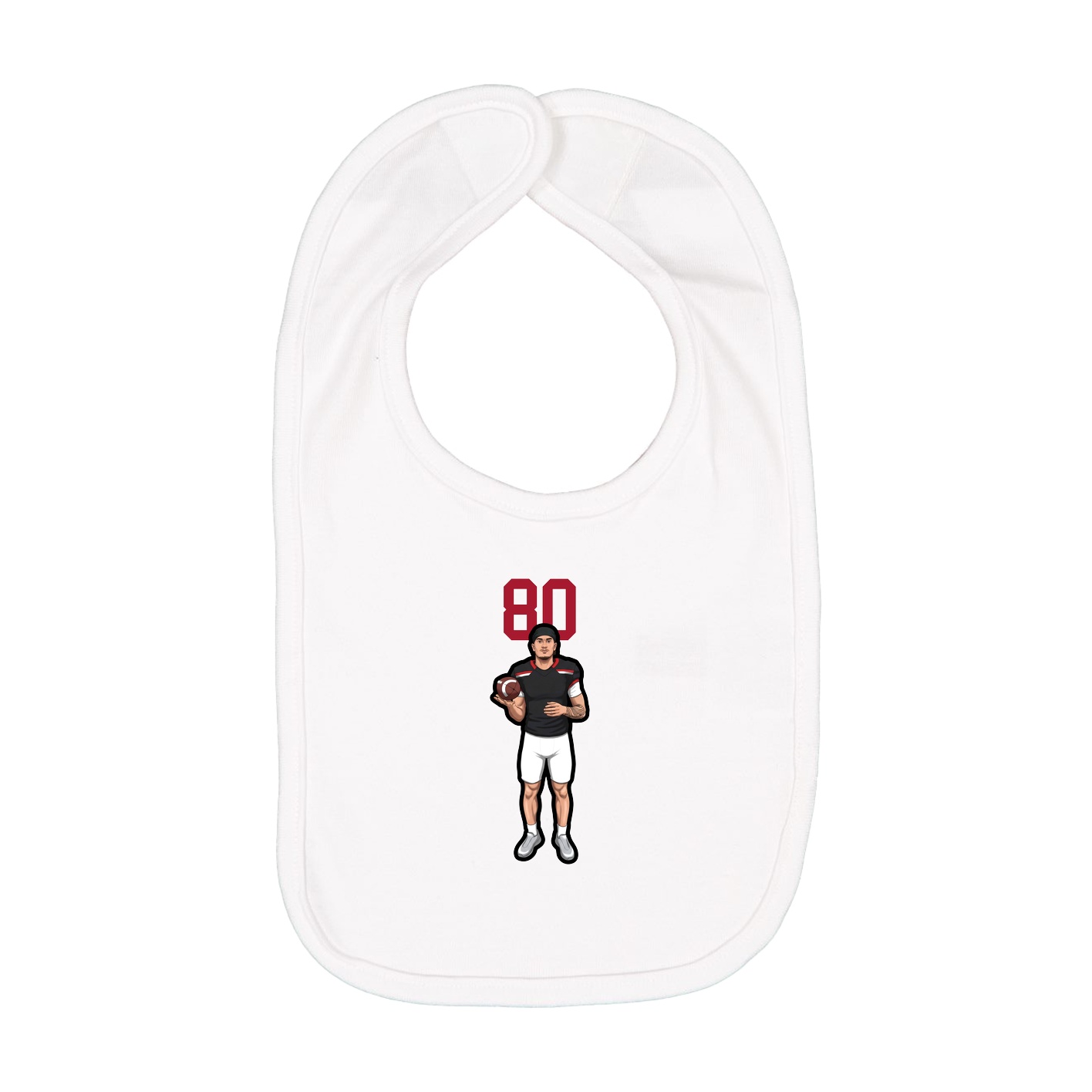 Infant Bib — Number Top in White