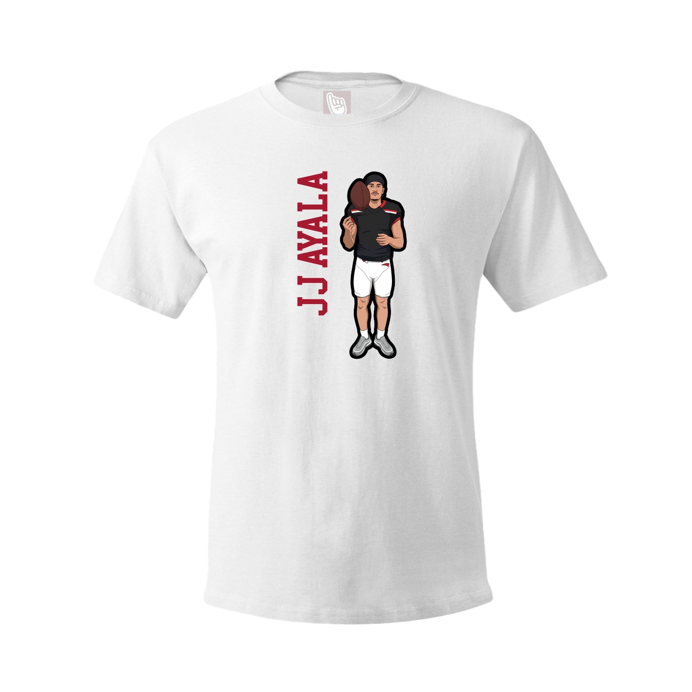 Youth Tee — Name Vertical in White
