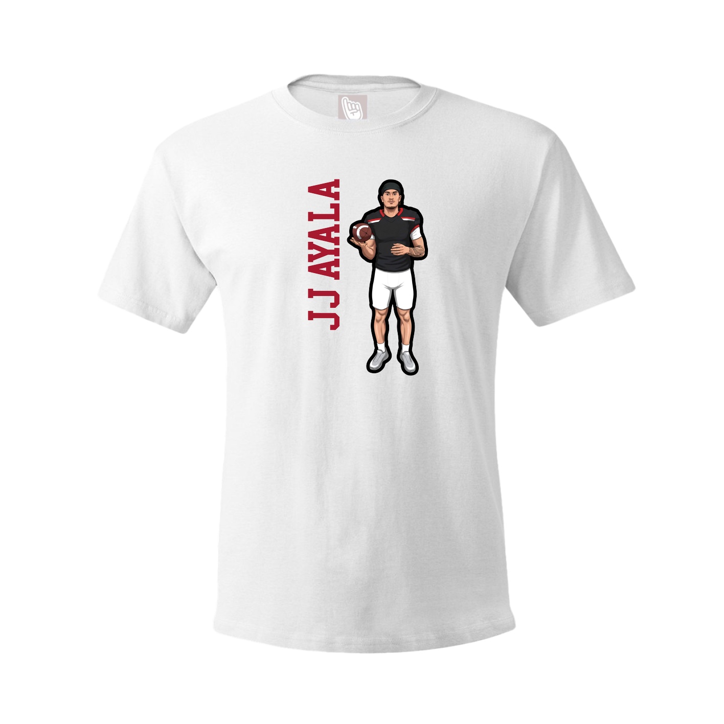 Tee — Name Vertical in White