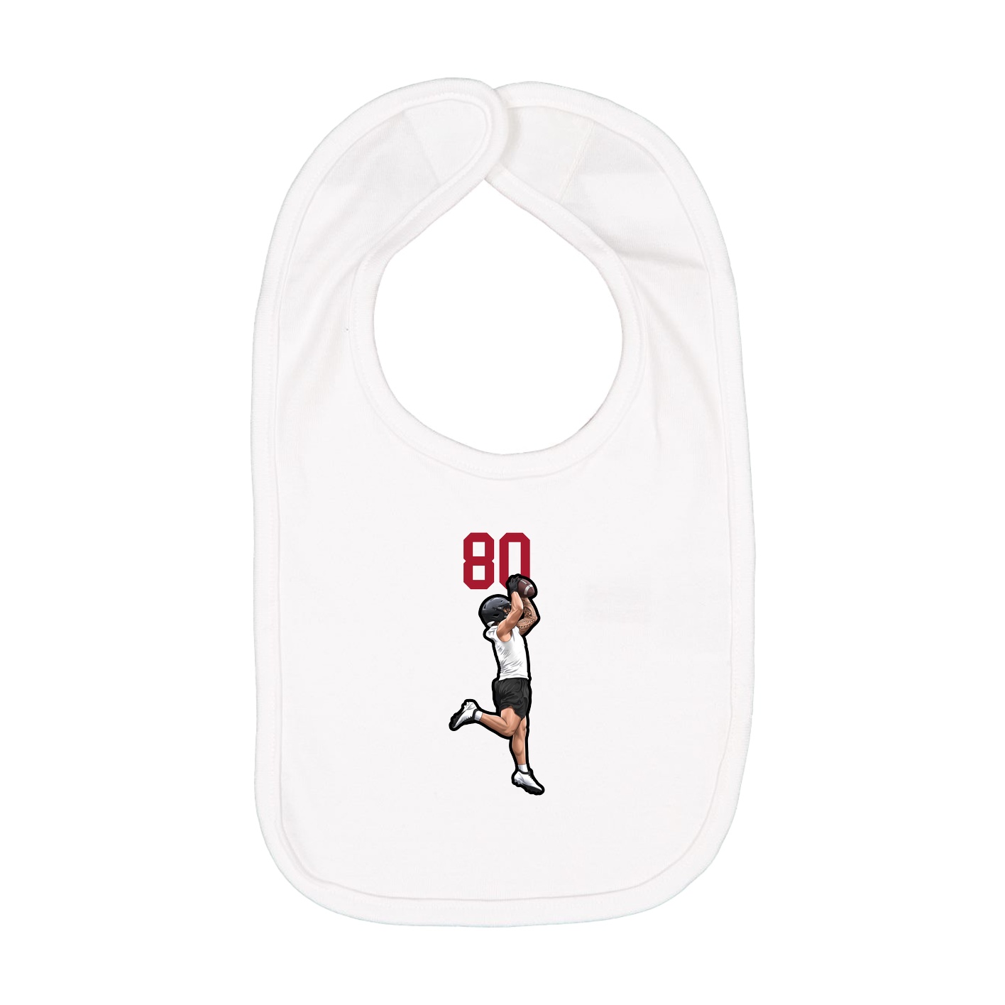 Infant Bib — Number Top in White