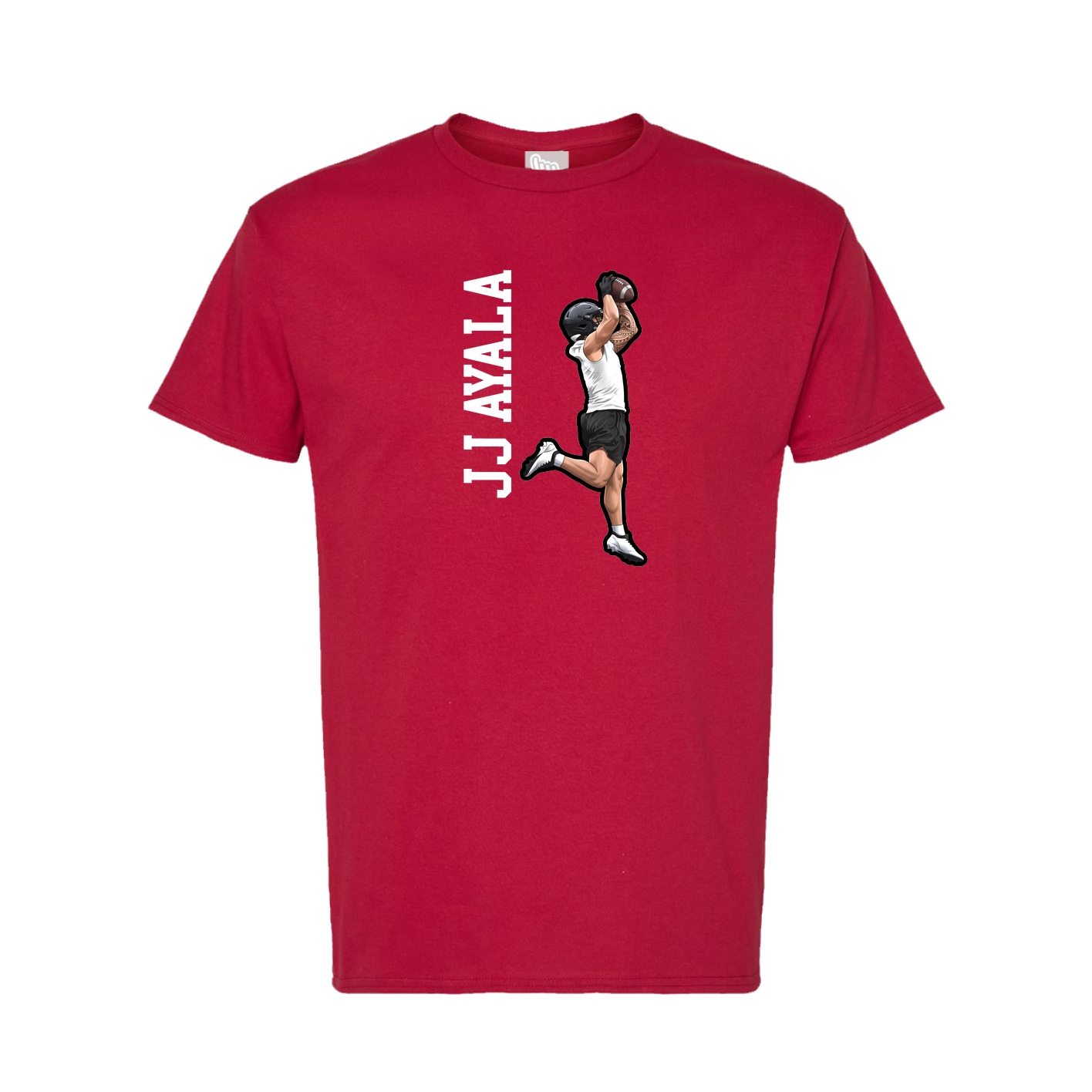 Tee — Name Vertical in Crimson