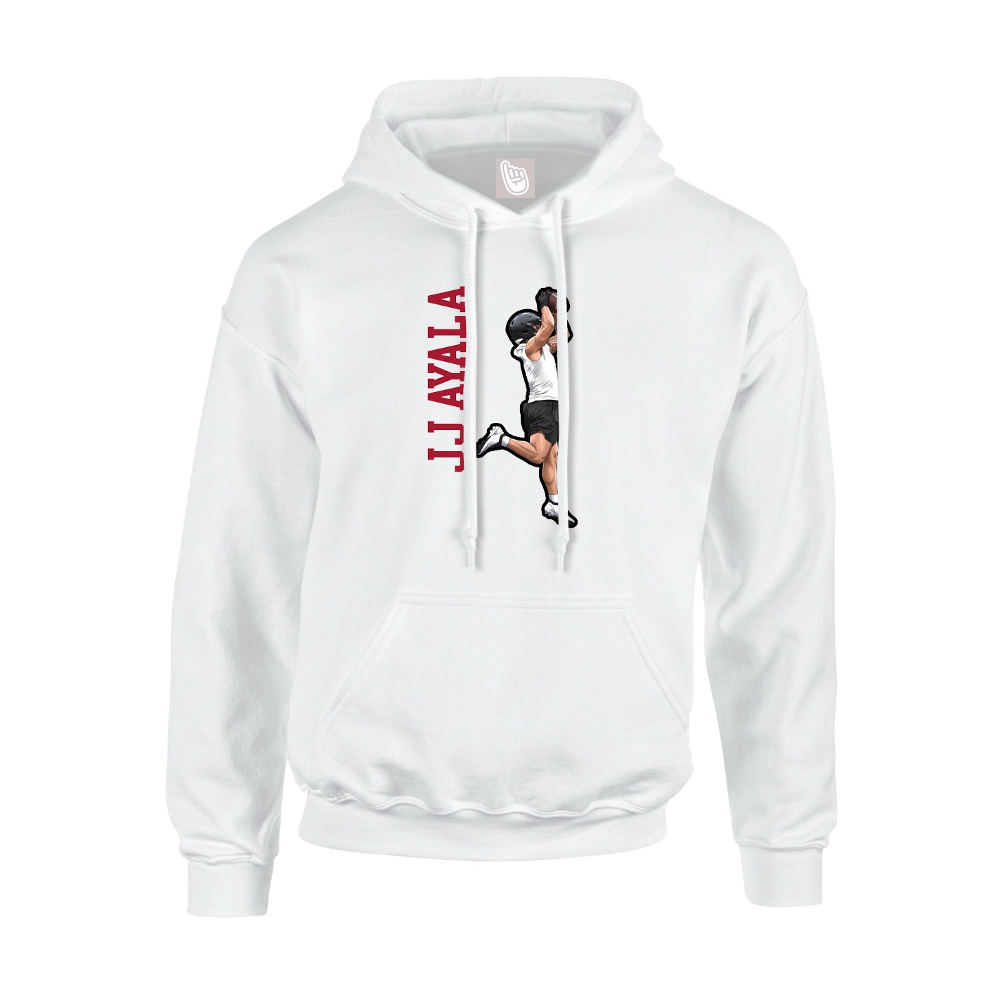 Hoodie — Name Vertical in White