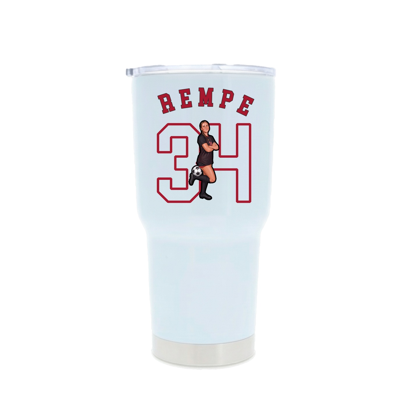 30oz Stainless Steel Tumbler — Shirsey Arch in White