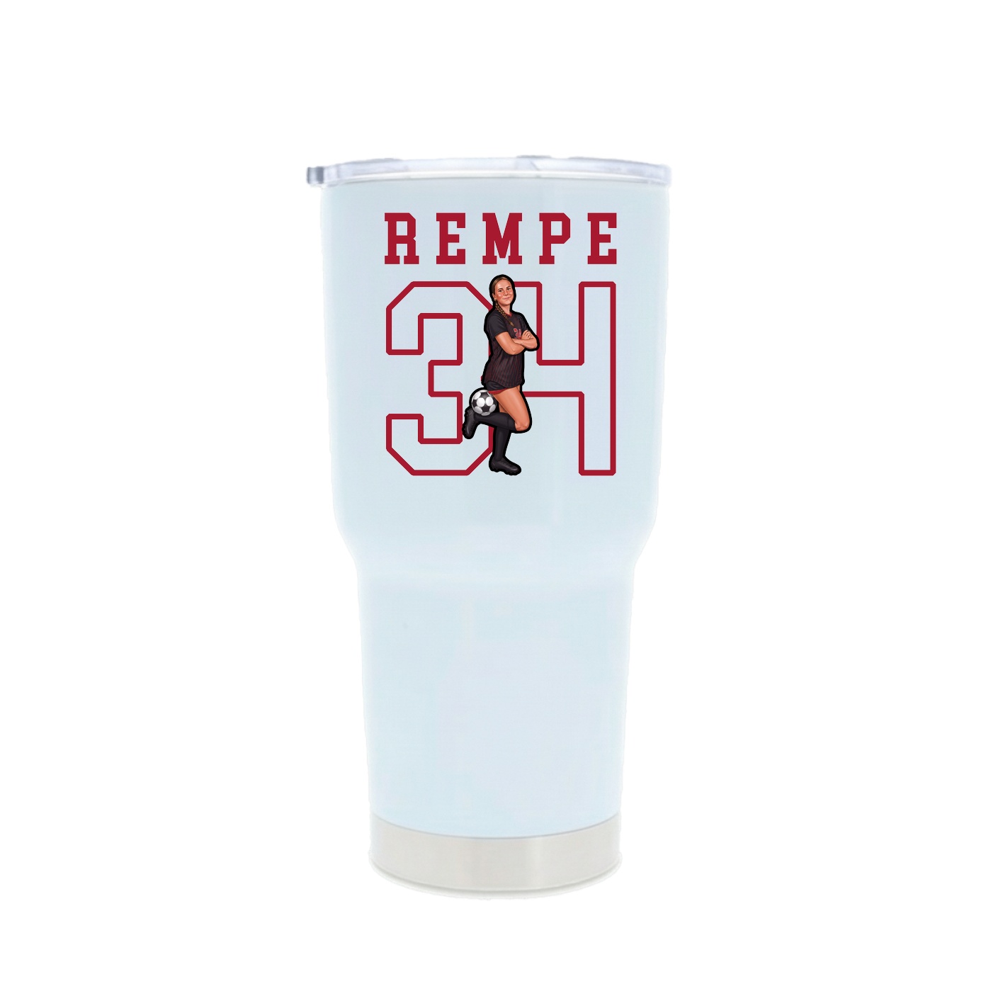 30oz Stainless Steel Tumbler — Shirsey in White