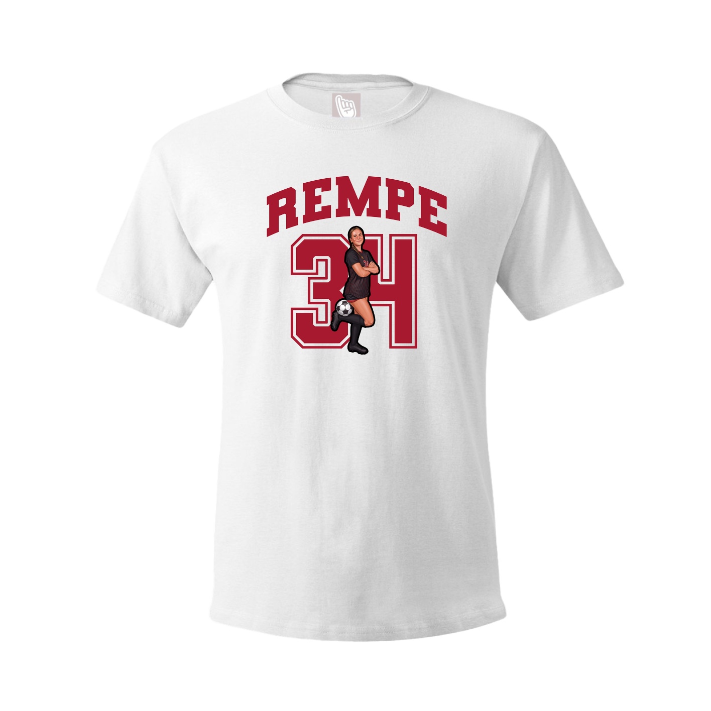Youth Tee — Number in White