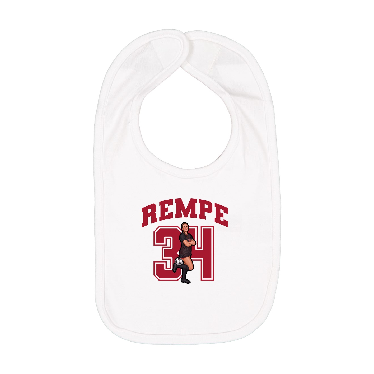 Infant Bib — Number in White