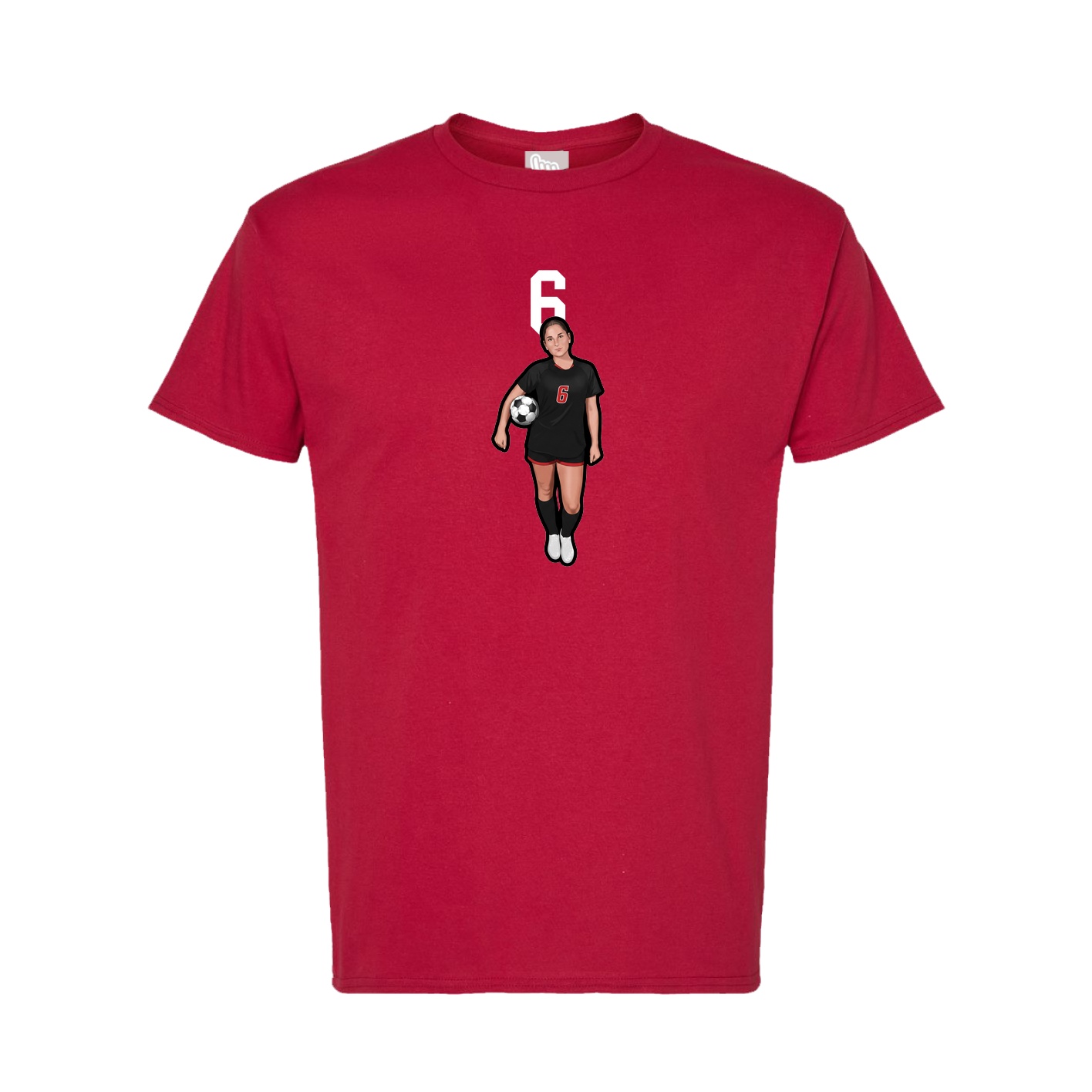 Tee — Number Top in Crimson