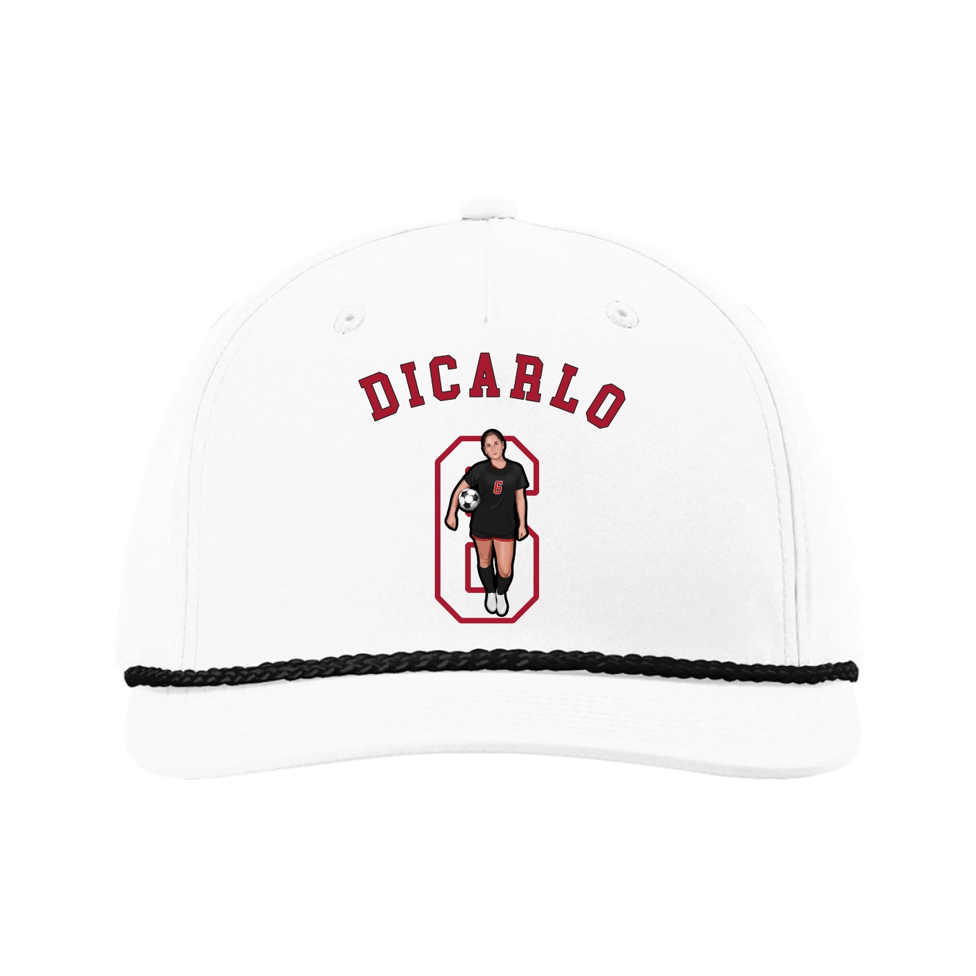Five-Panel Classic Rope Cap — Shirsey Arch in White