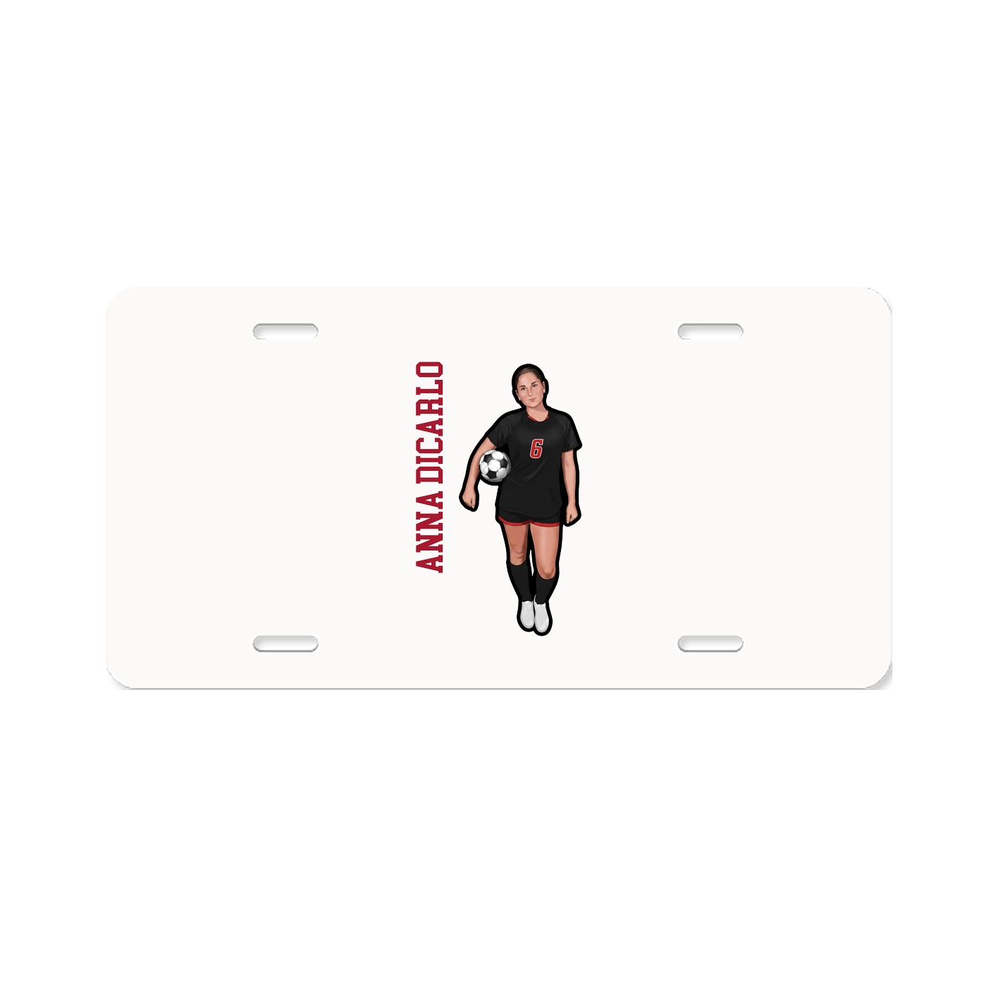 License Plate — Name Vertical in Classic