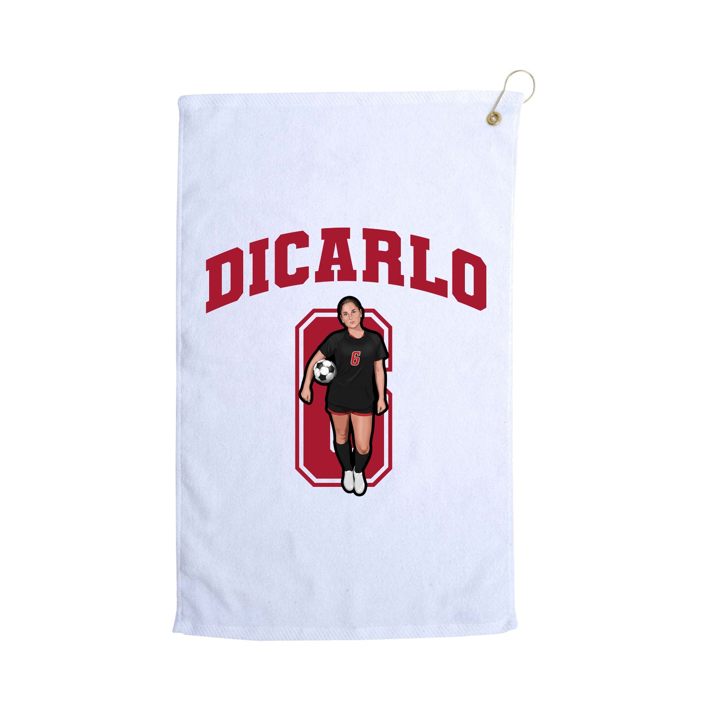 Golf Towel — Number in White