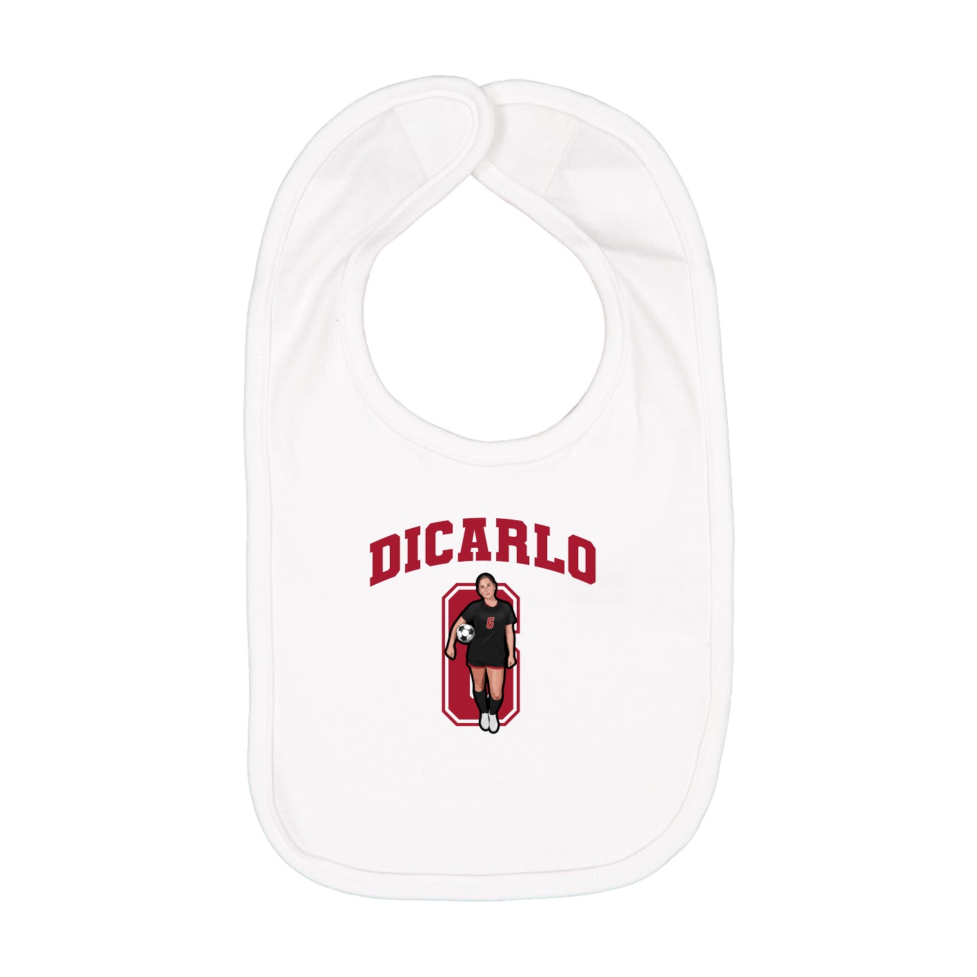 Infant Bib — Number in White