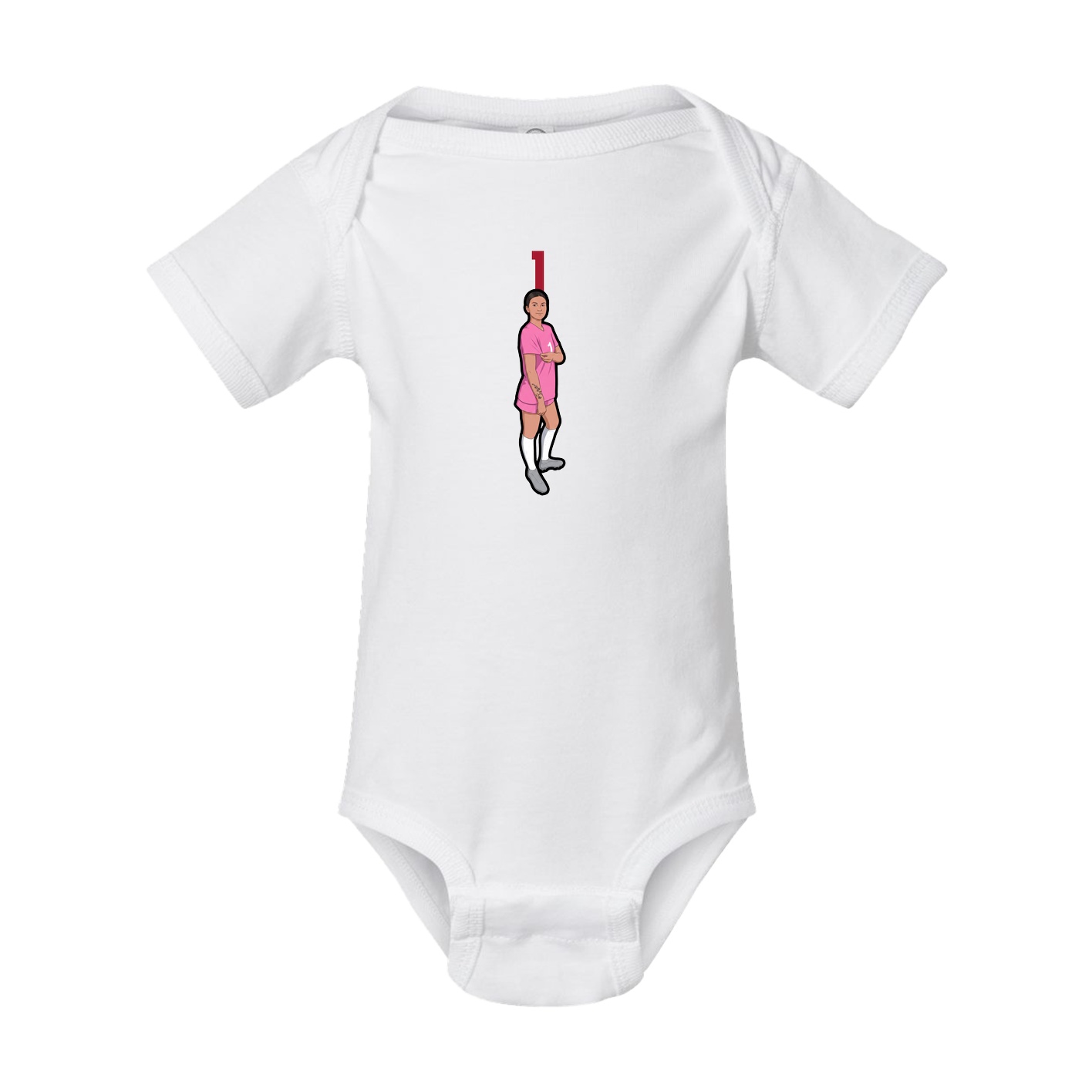 Baby Onesie — Number Top in White