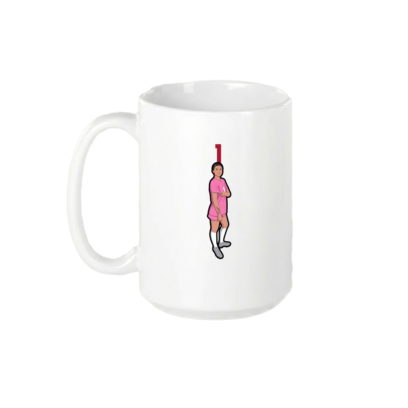 15oz Coffee Mug — Number Top in White